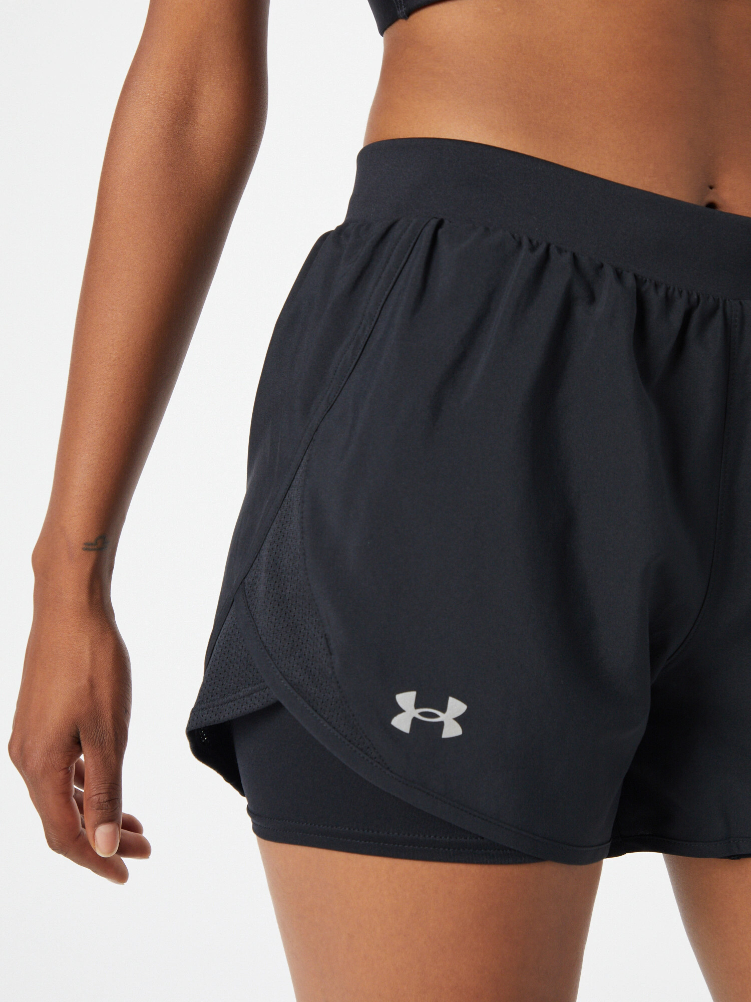 UNDER ARMOUR Pantaloni sport 'Fly By 2.0' negru / alb - Pled.ro