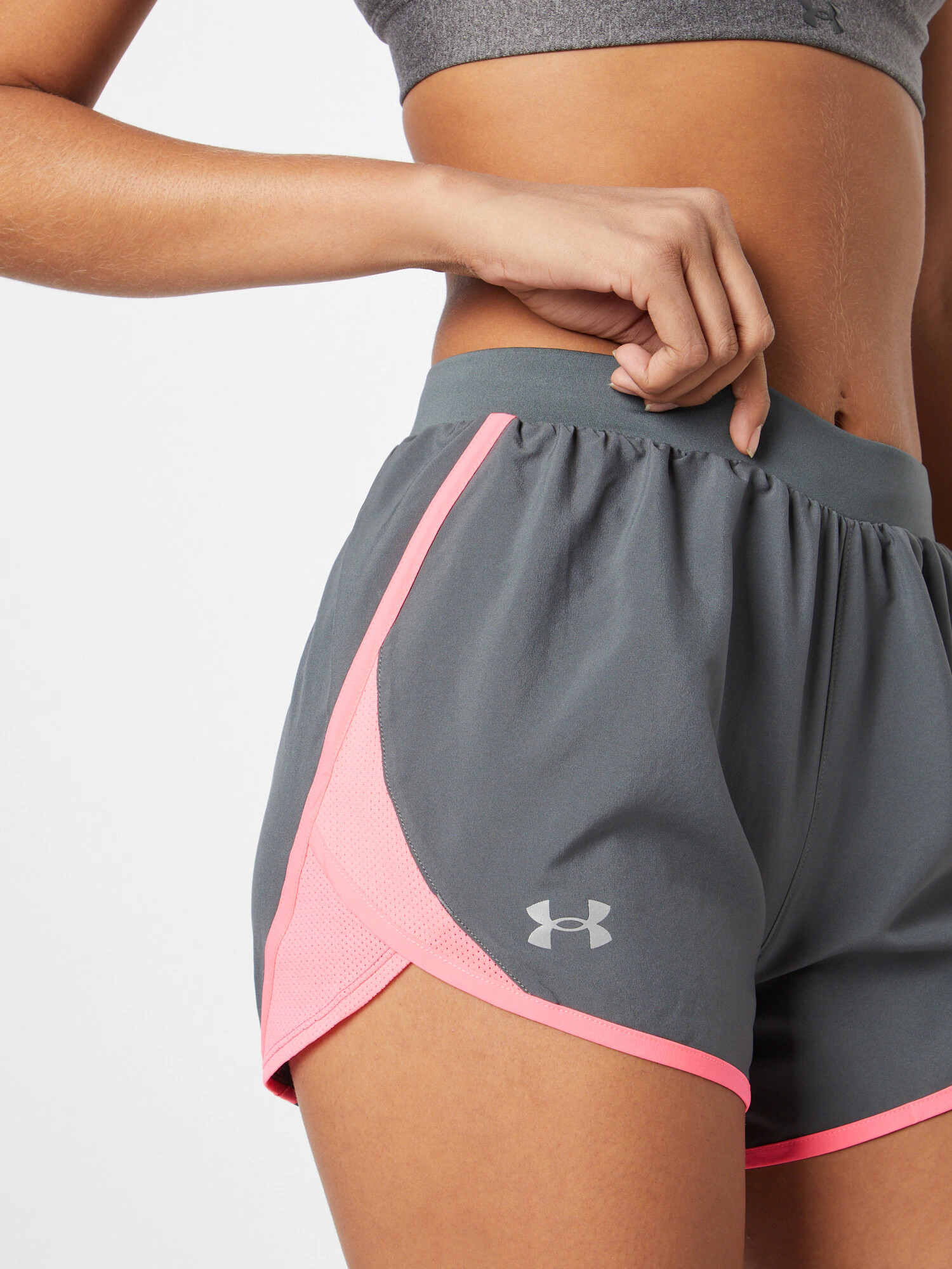 UNDER ARMOUR Pantaloni sport 'Fly By' gri / gri închis / roz deschis - Pled.ro