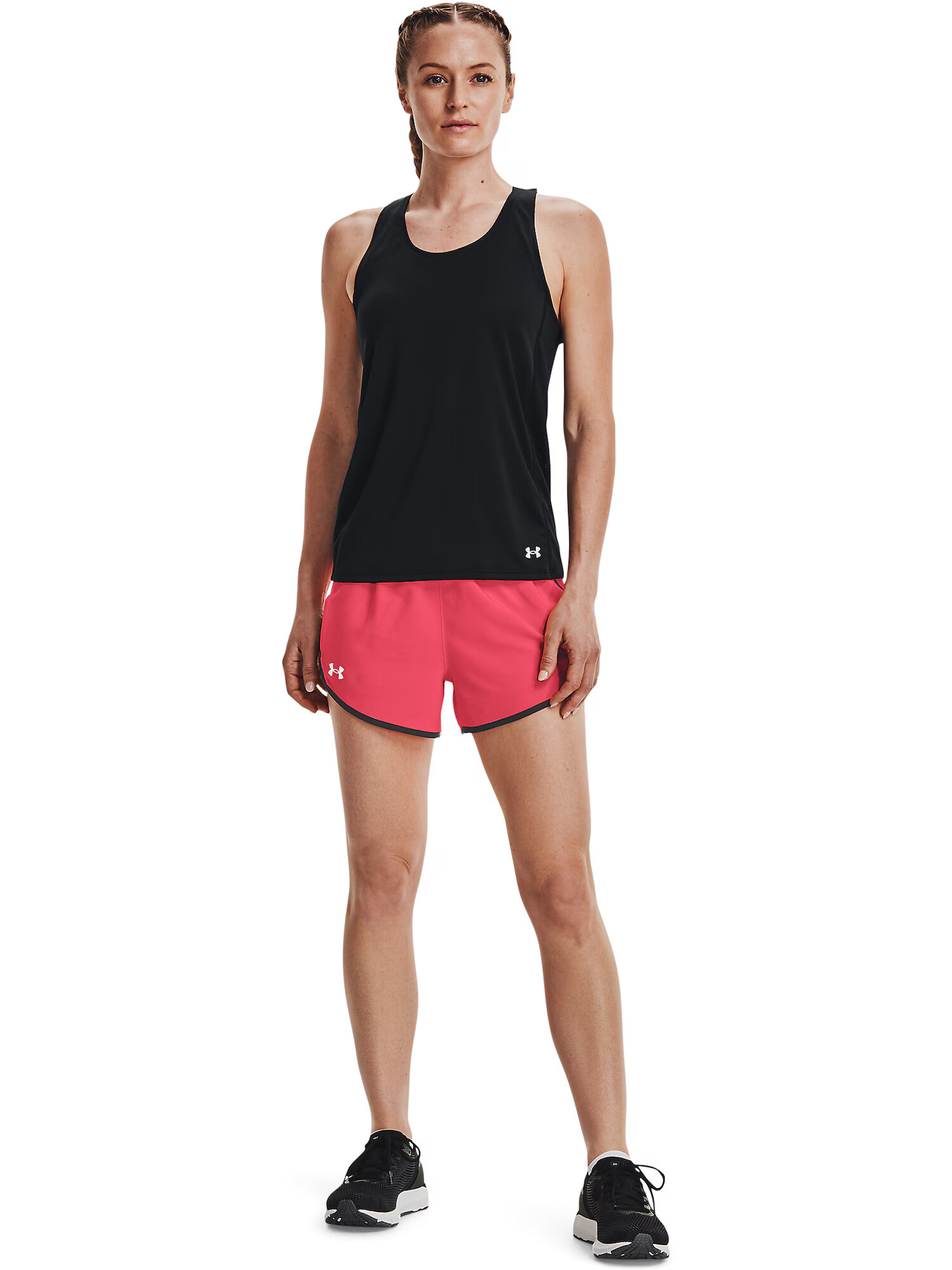 UNDER ARMOUR Pantaloni sport 'Fly By' gri / roz / negru - Pled.ro