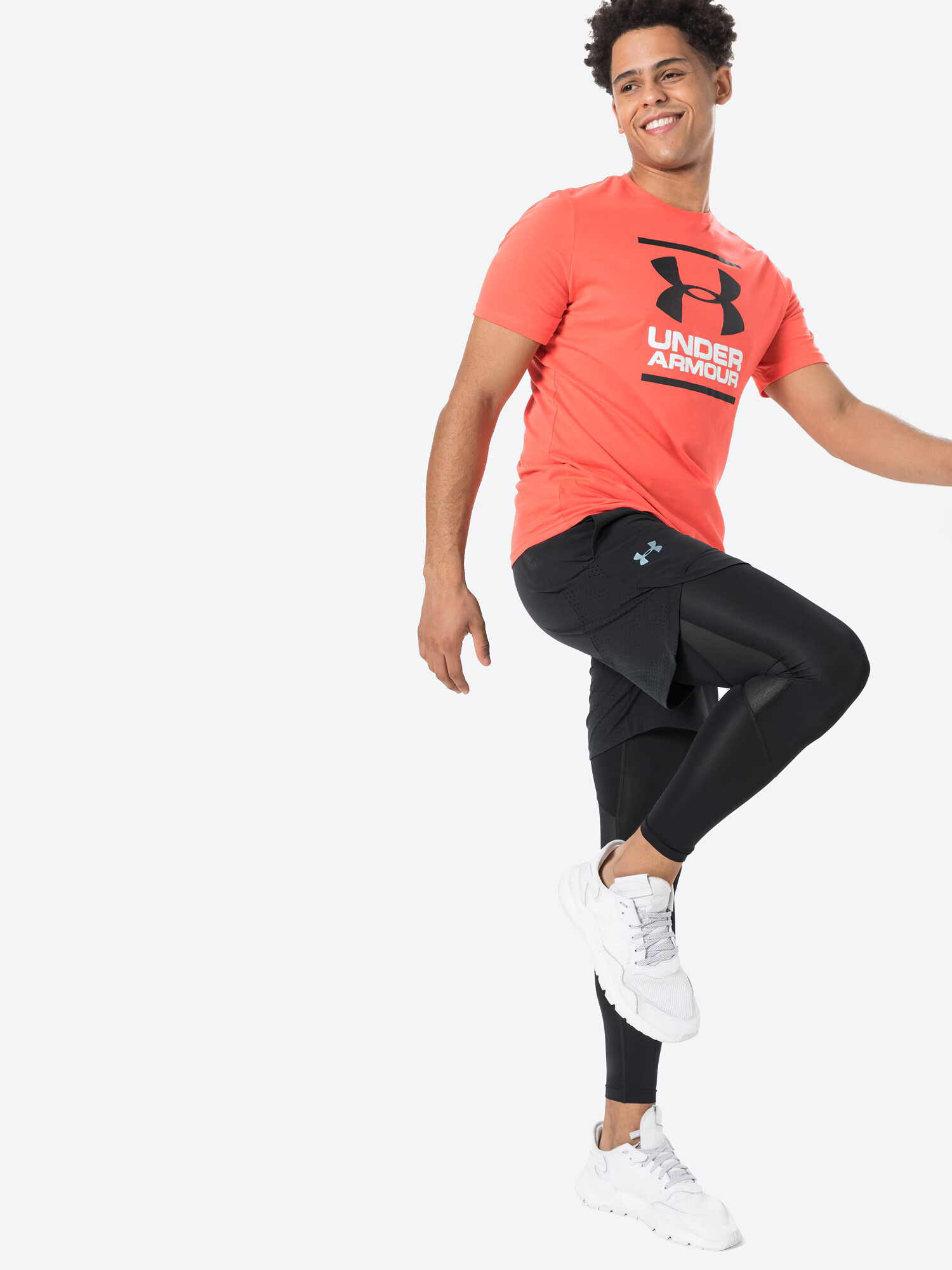 UNDER ARMOUR Pantaloni sport 'Fly Fast' negru / alb - Pled.ro