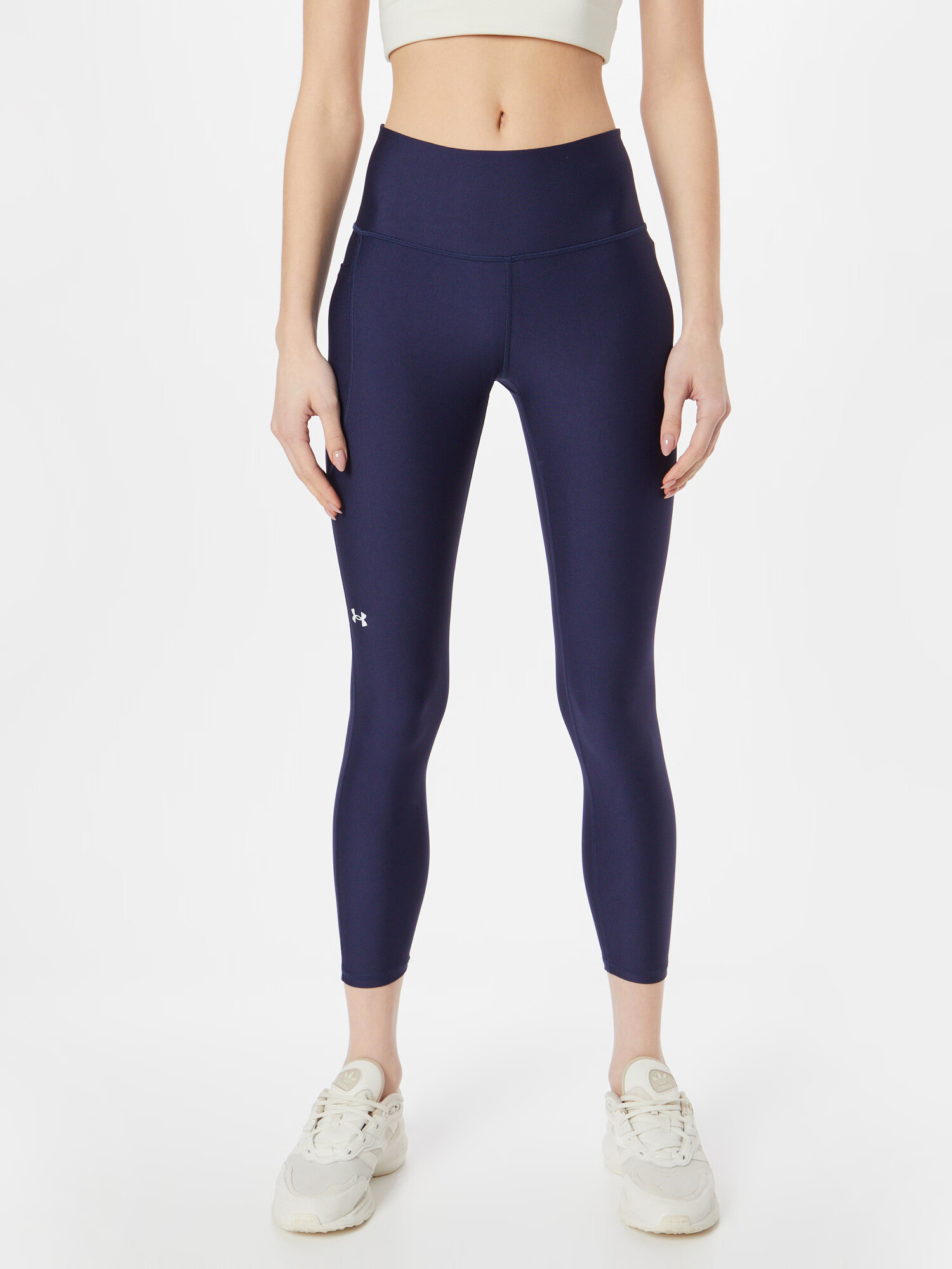 UNDER ARMOUR Pantaloni sport ' HeatGear' albastru închis / alb - Pled.ro