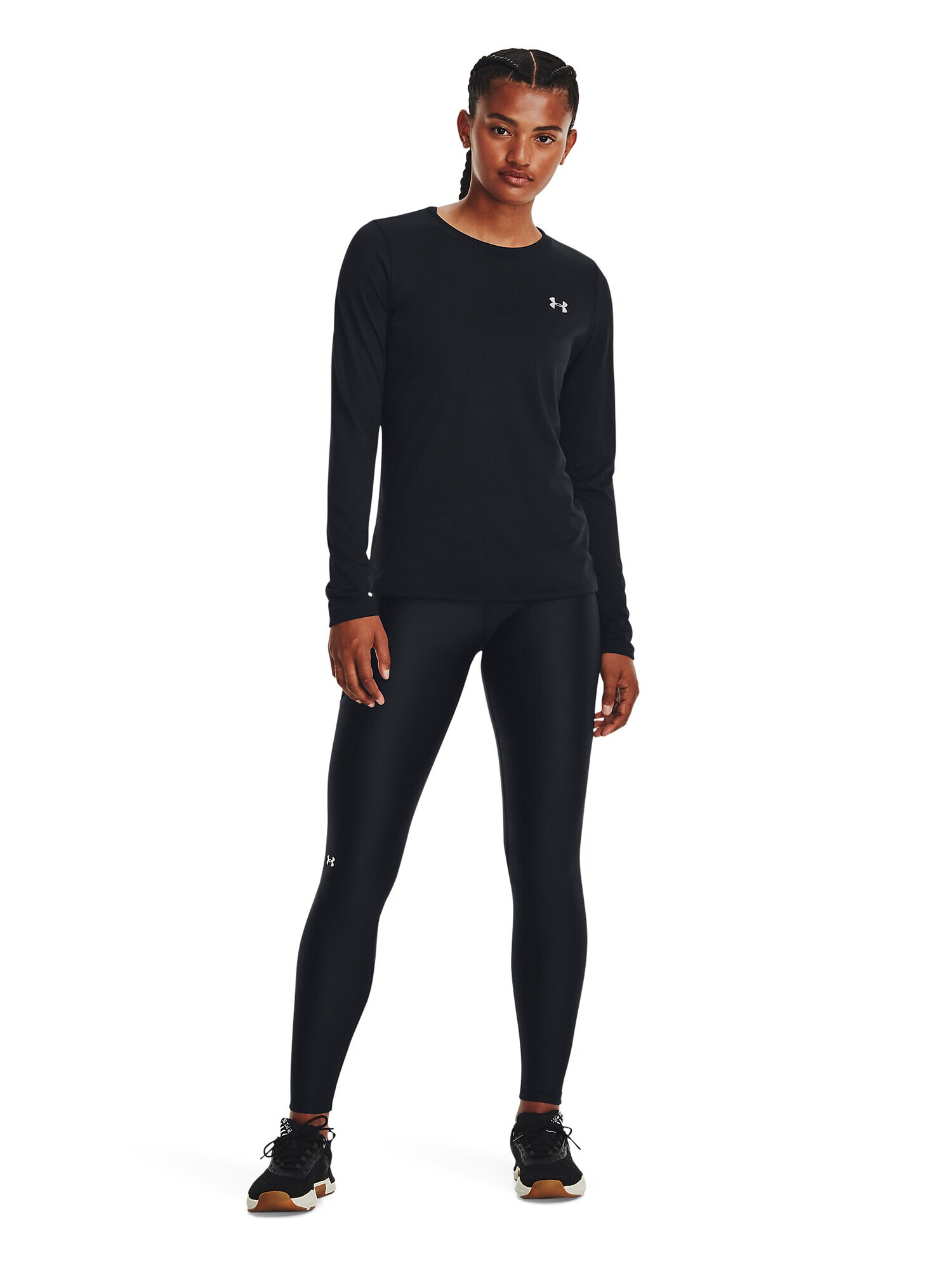 UNDER ARMOUR Pantaloni sport 'Heatgear Evolved' negru / alb - Pled.ro