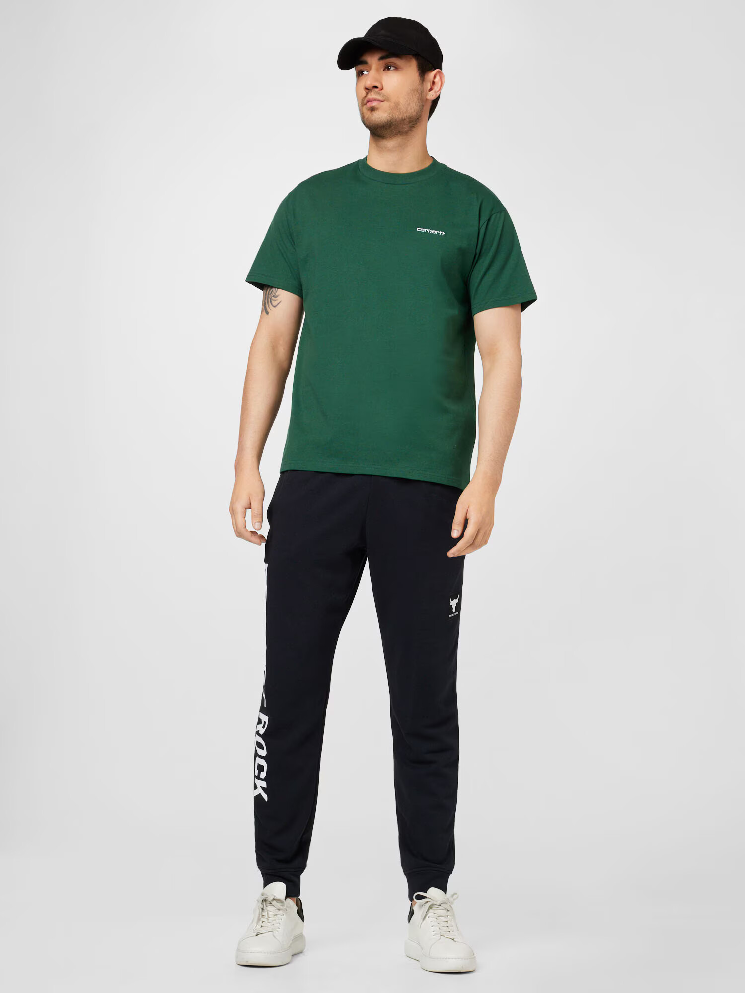 UNDER ARMOUR Pantaloni sport negru / alb - Pled.ro