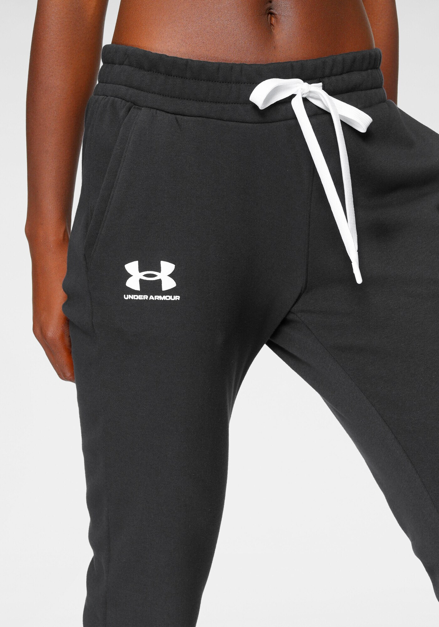 UNDER ARMOUR Pantaloni sport 'Rival' negru / alb - Pled.ro