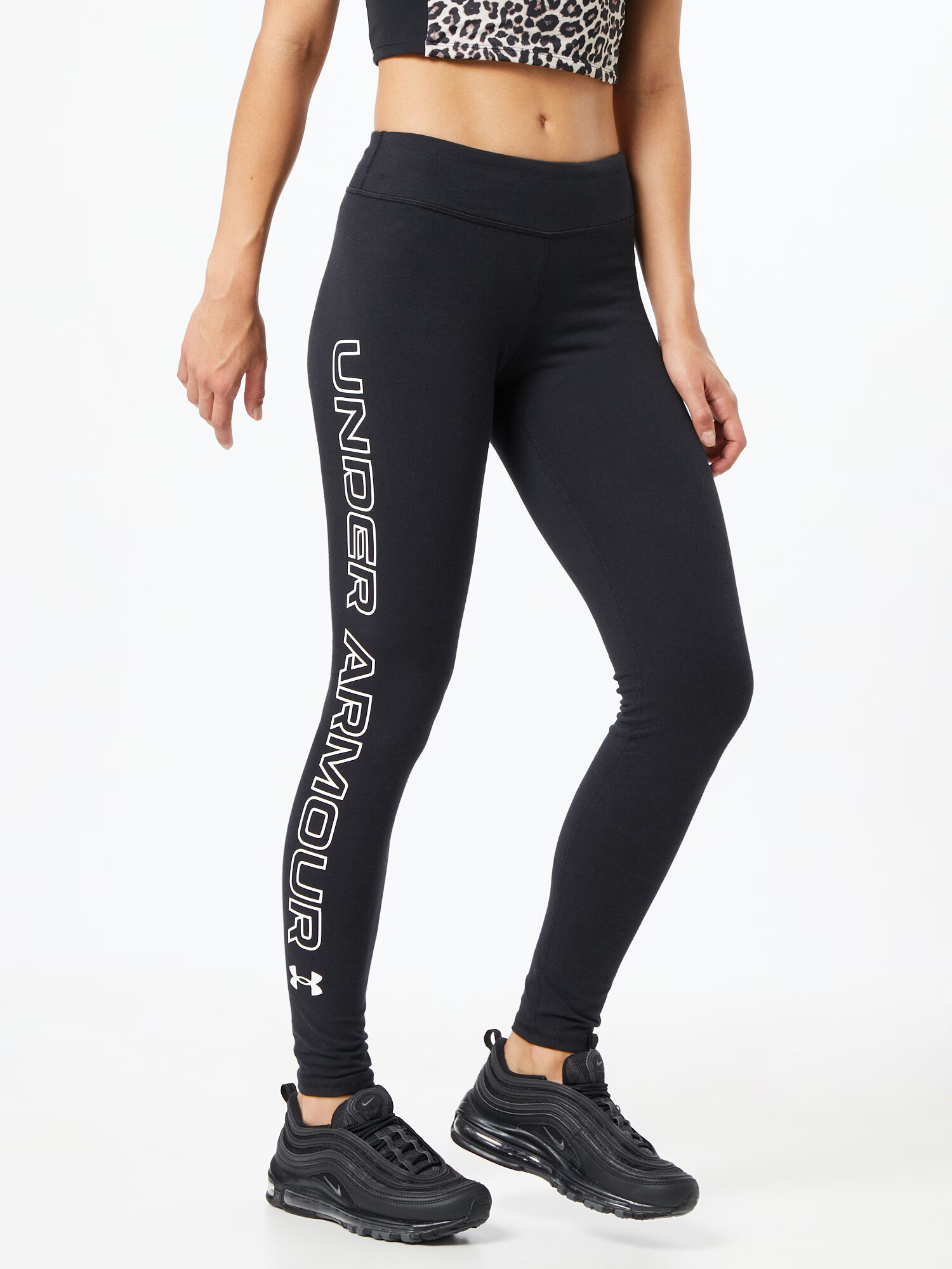 UNDER ARMOUR Pantaloni sport 'Favorite' negru / alb - Pled.ro