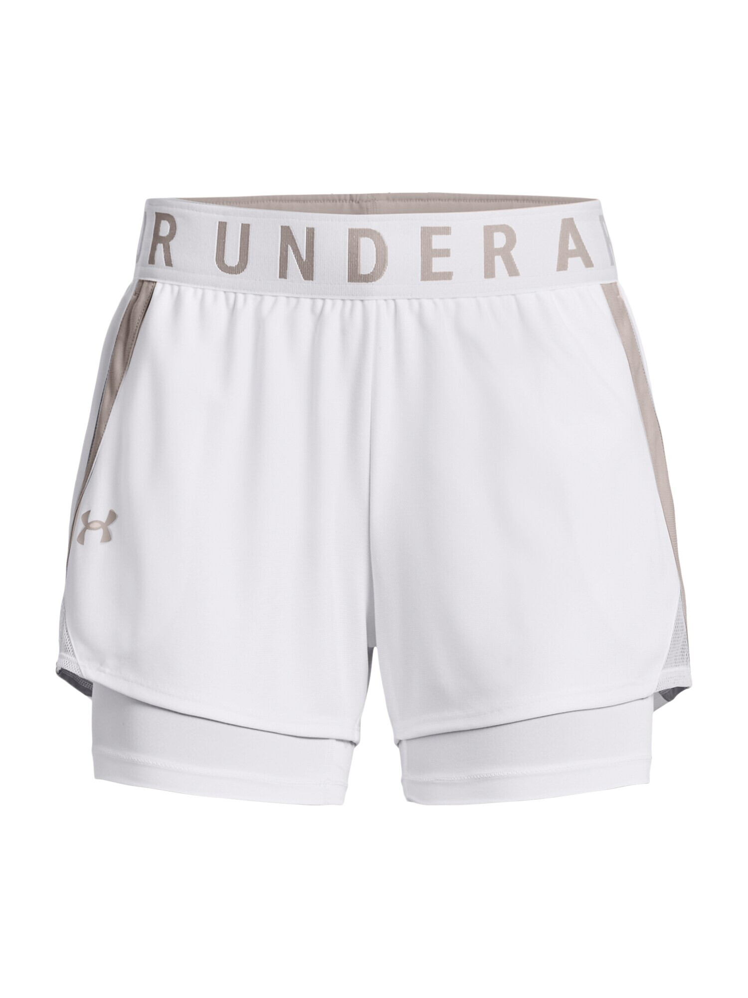 UNDER ARMOUR Pantaloni sport 'Play Up 2-in-1 Shorts' alb - Pled.ro