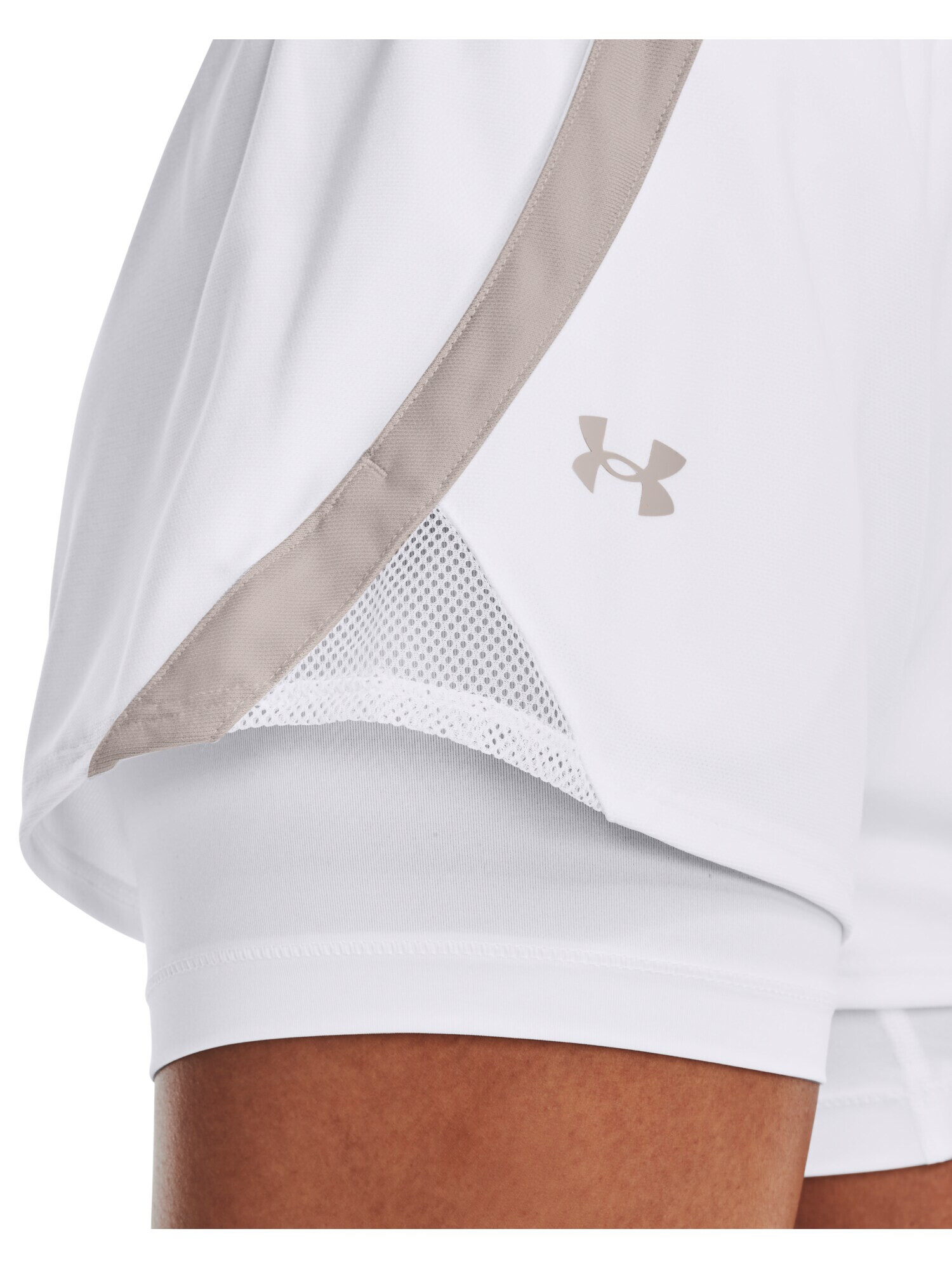 UNDER ARMOUR Pantaloni sport 'Play Up 2-in-1 Shorts' alb - Pled.ro