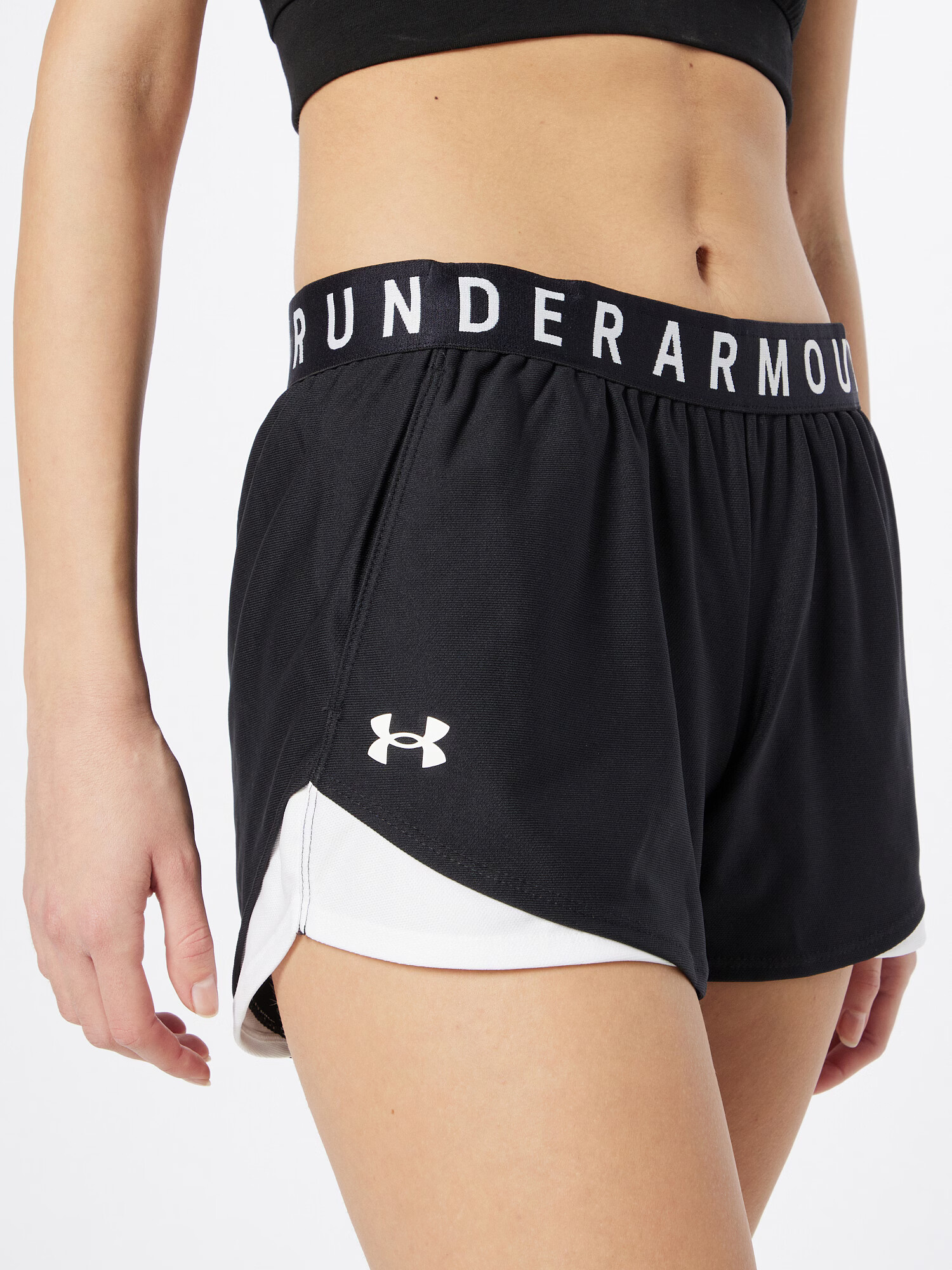 UNDER ARMOUR Pantaloni sport 'Play Up' negru / alb - Pled.ro