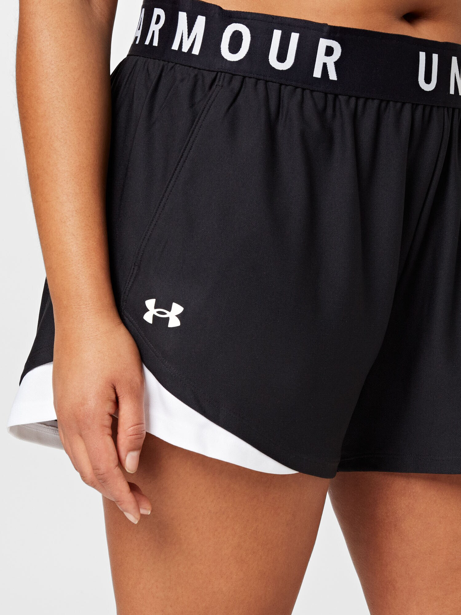 UNDER ARMOUR Pantaloni sport 'Play Up' negru / alb - Pled.ro