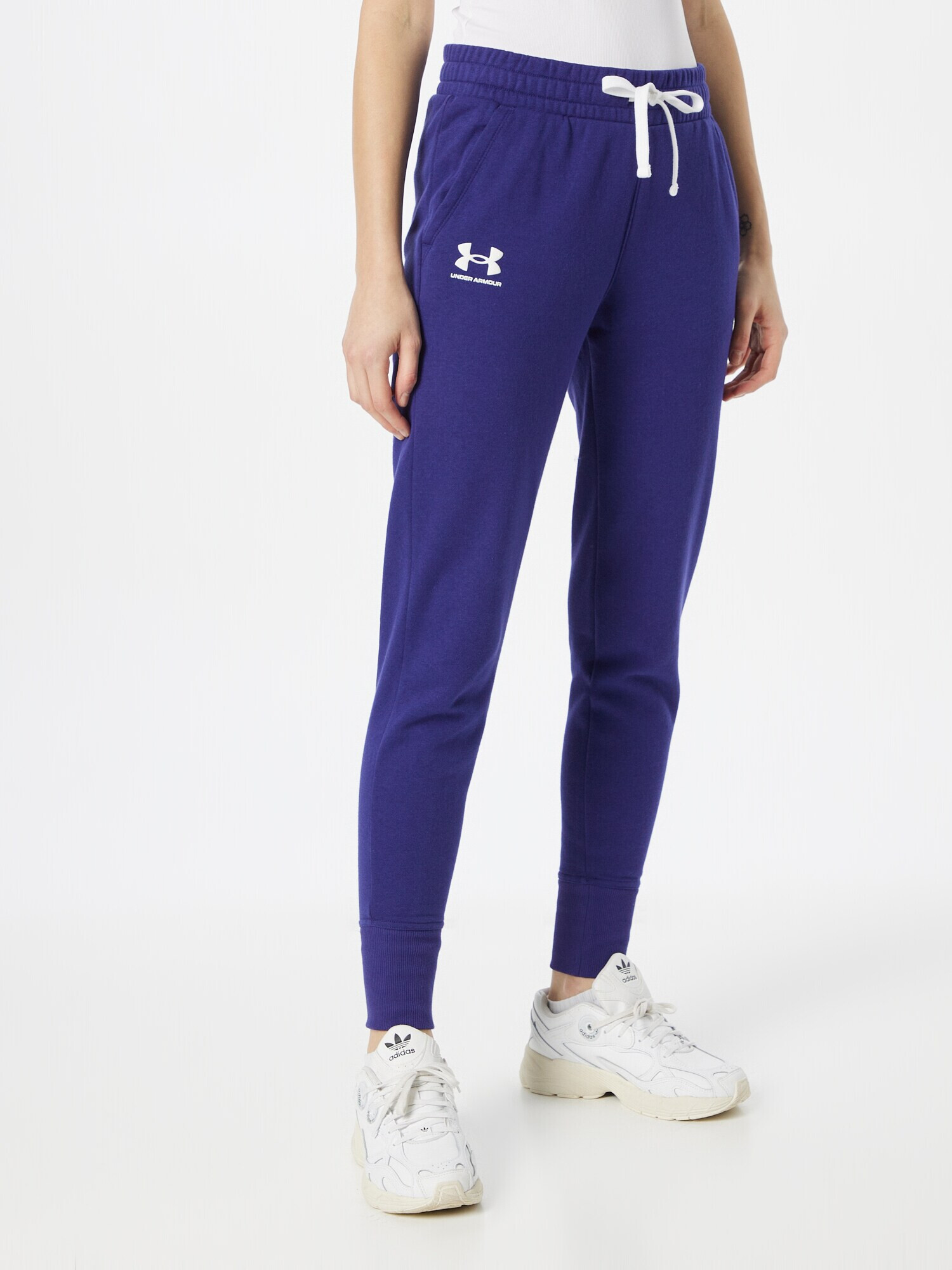 UNDER ARMOUR Pantaloni sport 'Rival' bleumarin / alb - Pled.ro