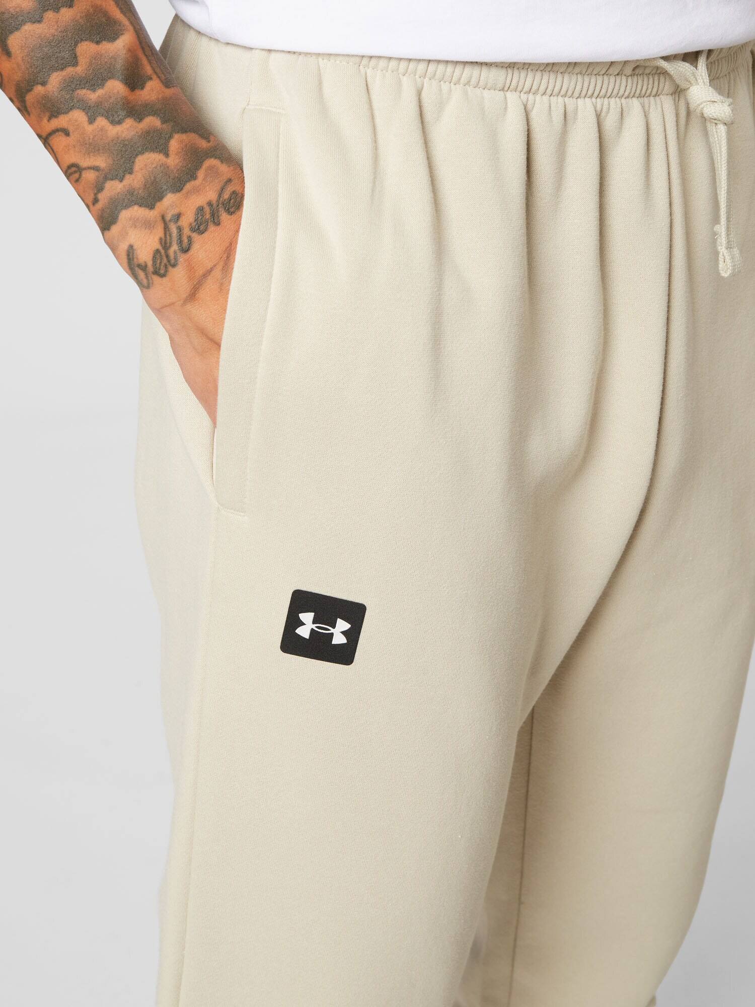 UNDER ARMOUR Pantaloni sport 'Rival' kaki / negru / alb - Pled.ro