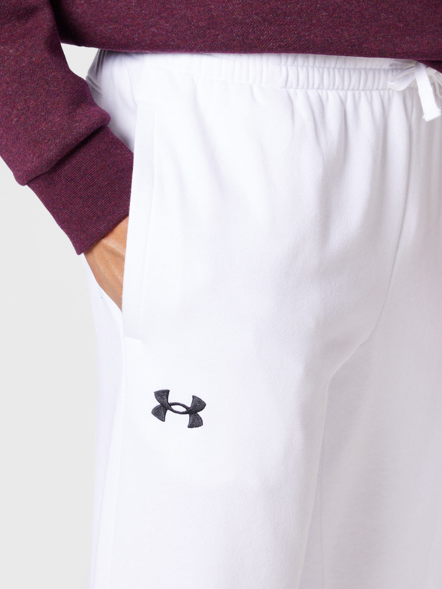 UNDER ARMOUR Pantaloni sport negru / alb - Pled.ro