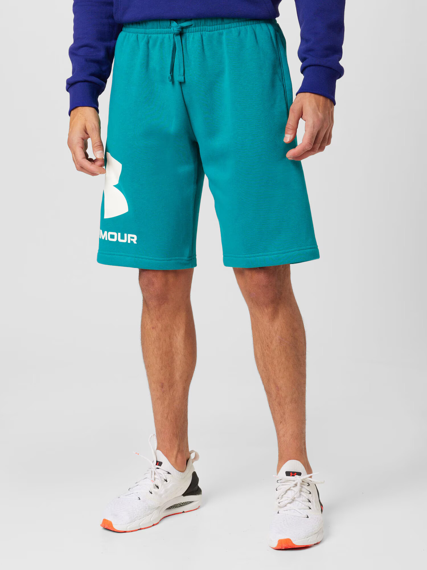 UNDER ARMOUR Pantaloni sport 'Rival' turcoaz / alb - Pled.ro