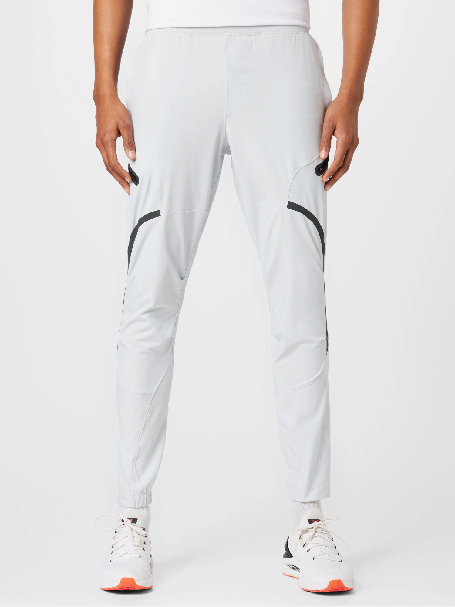 UNDER ARMOUR Pantaloni sport 'UNSTOPPABLE' gri deschis / negru - Pled.ro