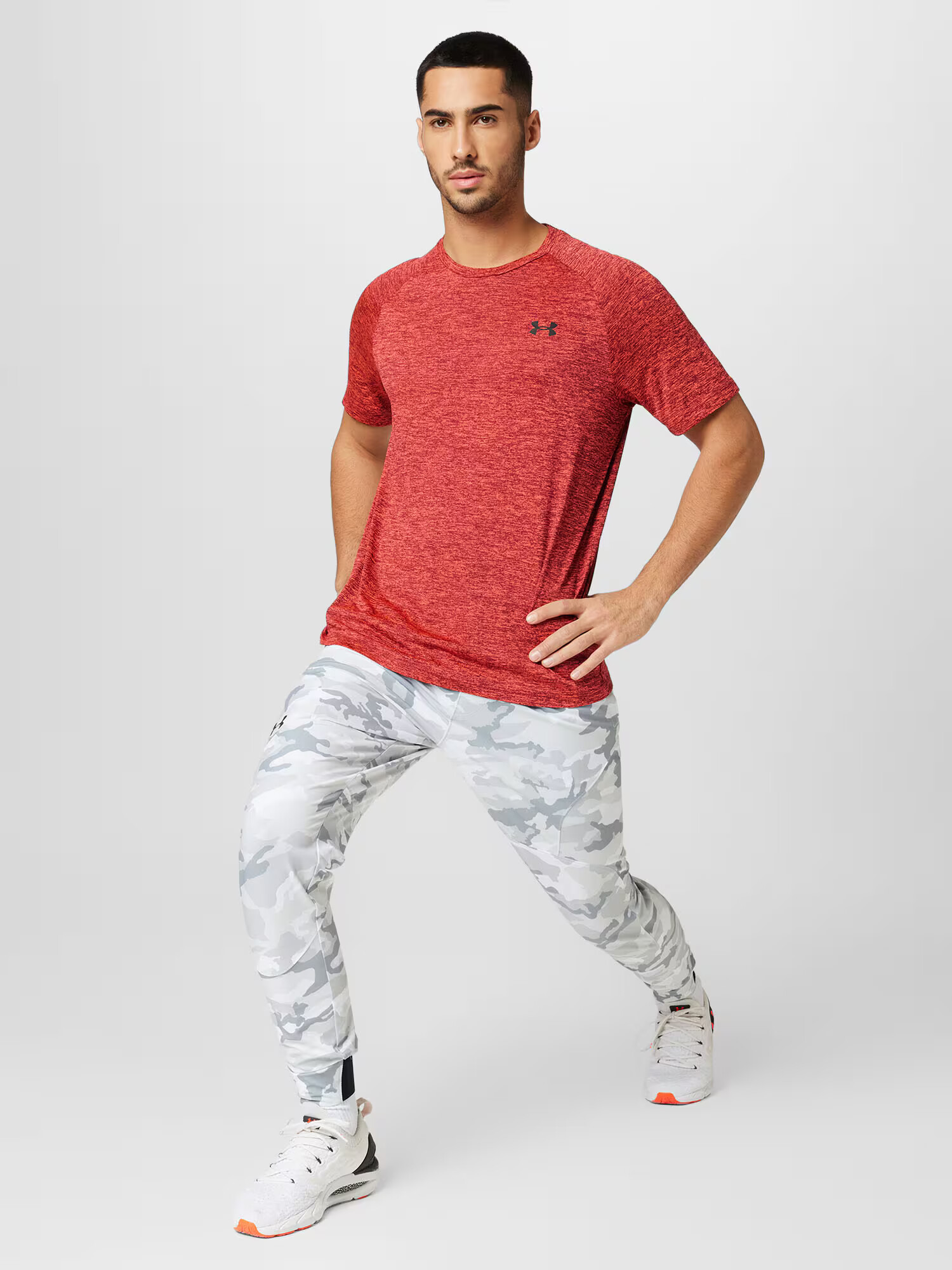 UNDER ARMOUR Pantaloni sport 'UNSTOPPABLE' gri / gri deschis / alb - Pled.ro