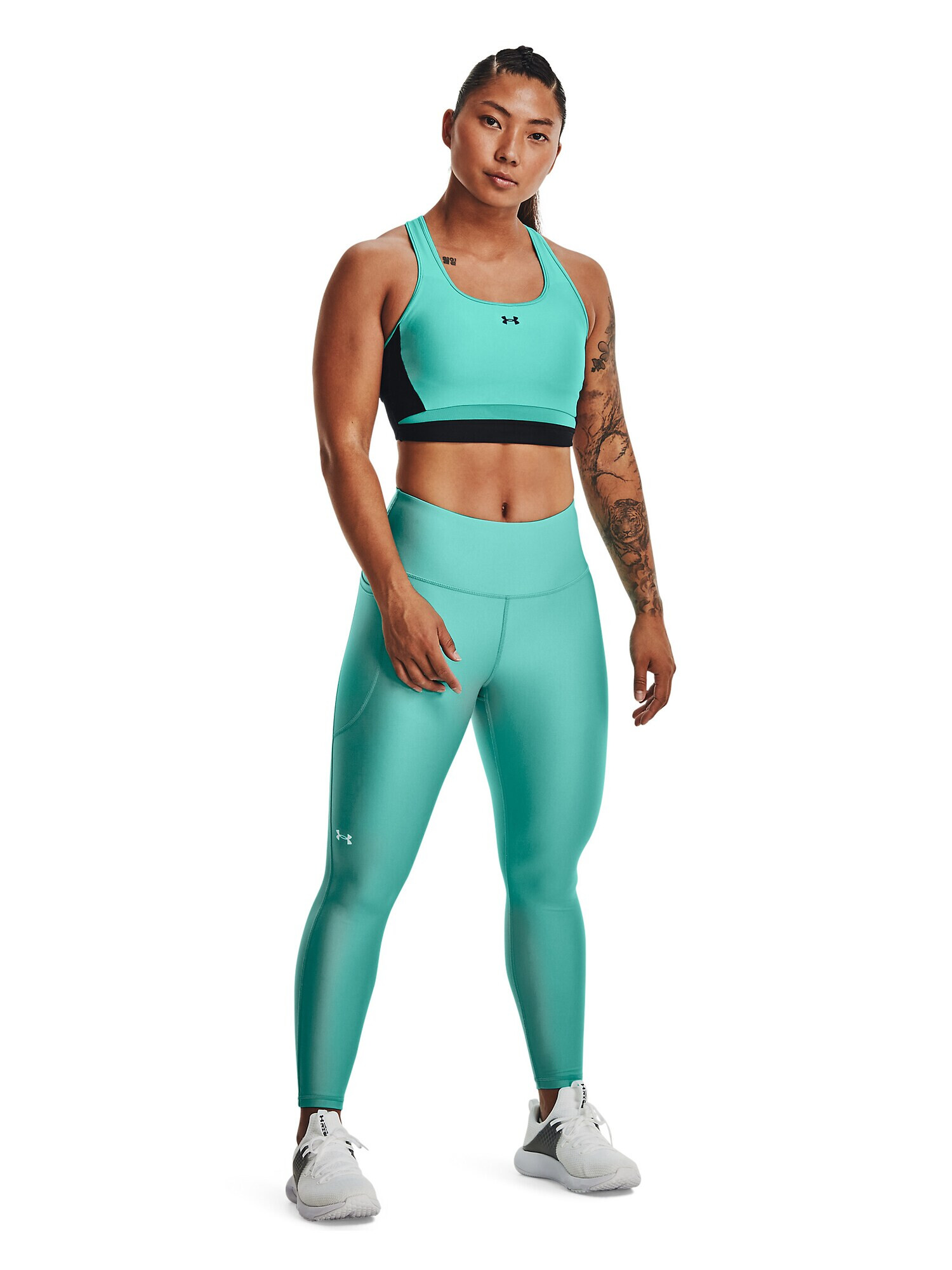 UNDER ARMOUR Pantaloni sport verde jad / alb - Pled.ro