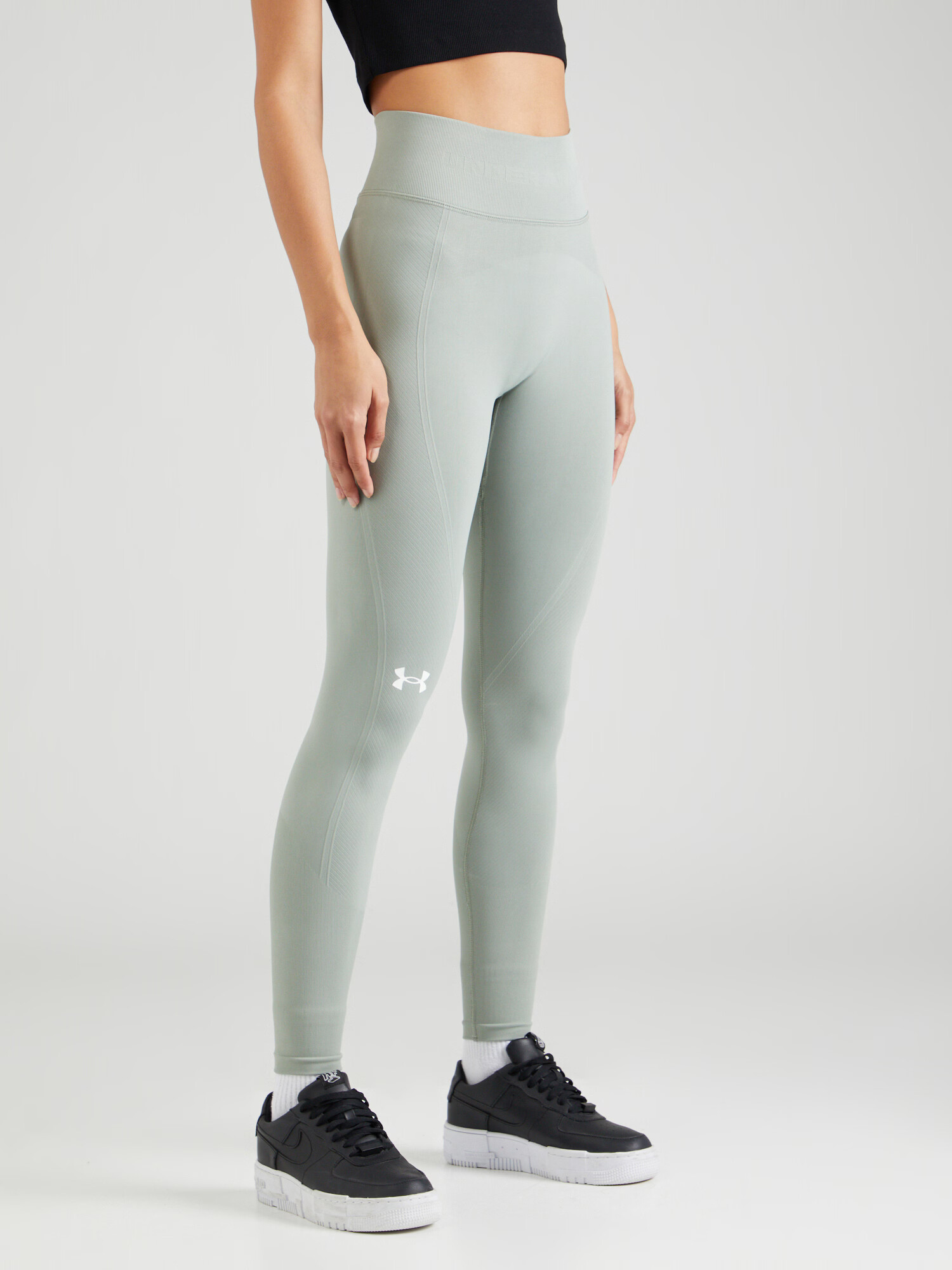 UNDER ARMOUR Pantaloni sport verde pastel / alb - Pled.ro