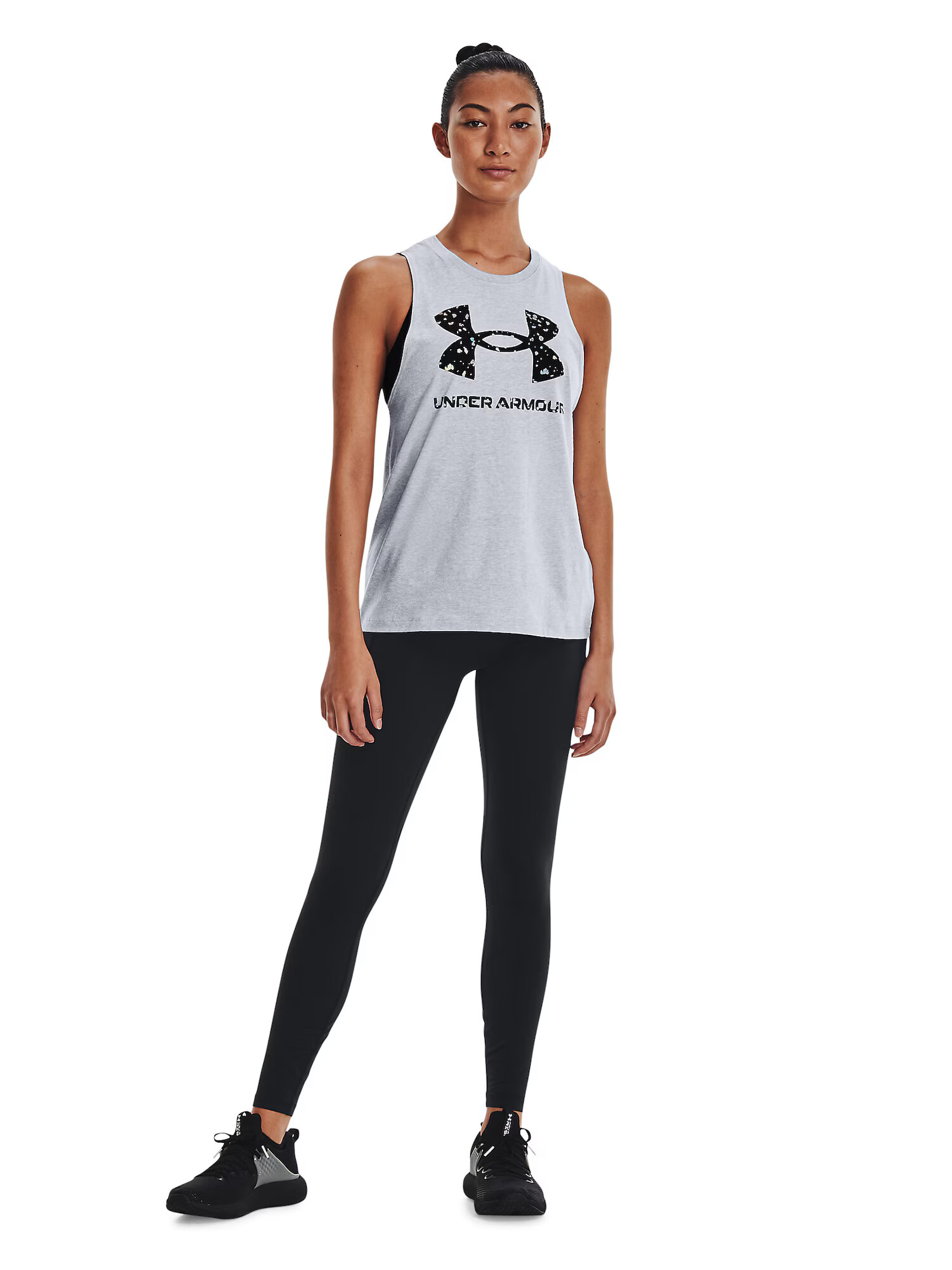 UNDER ARMOUR Sport top gri amestecat / negru - Pled.ro