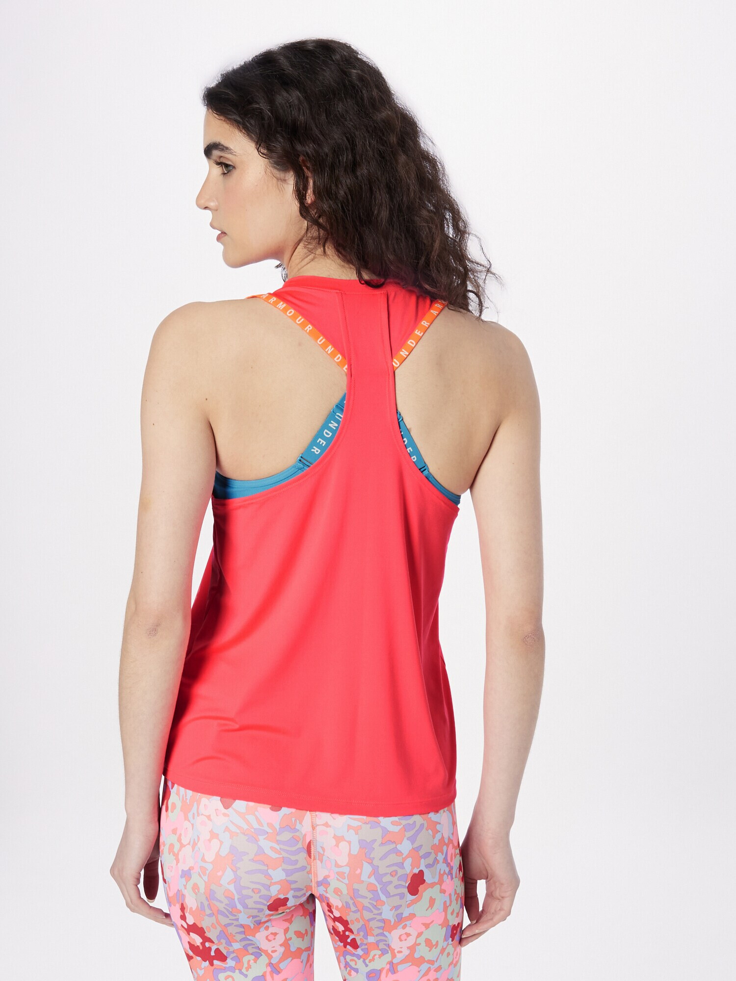 UNDER ARMOUR Sport top 'Knockout 2.0' portocaliu / roz / alb - Pled.ro