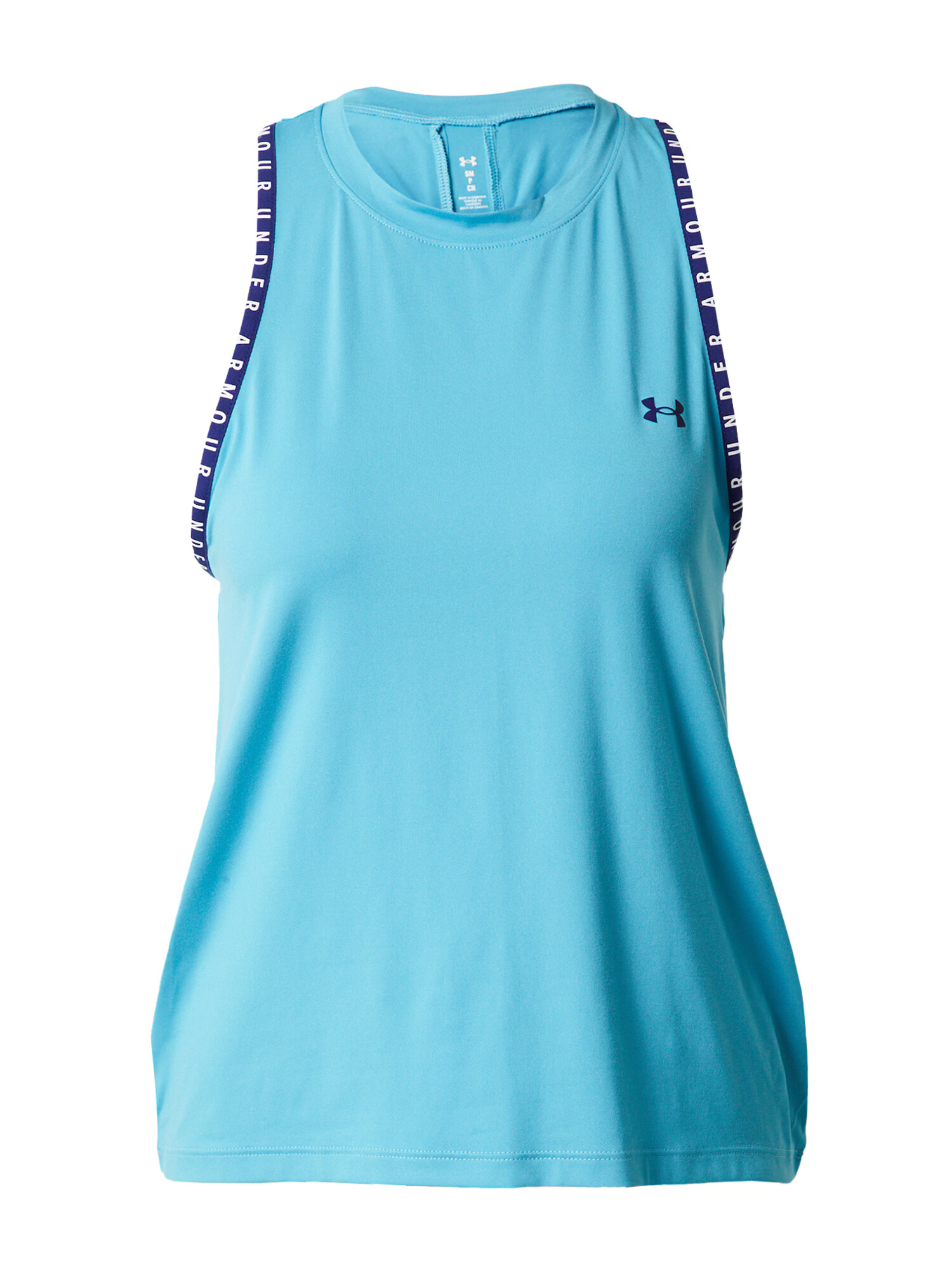 UNDER ARMOUR Sport top 'Knockout Novelty' albastru regal / cyan / alb - Pled.ro