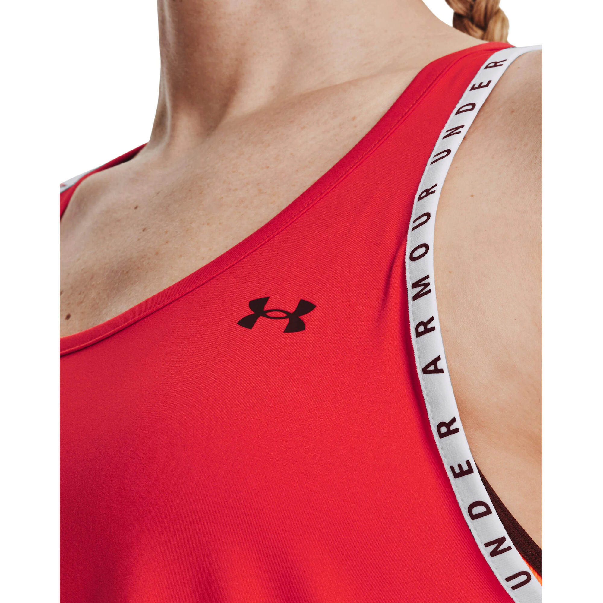 UNDER ARMOUR Sport top 'Knockout' roșu / negru / alb - Pled.ro