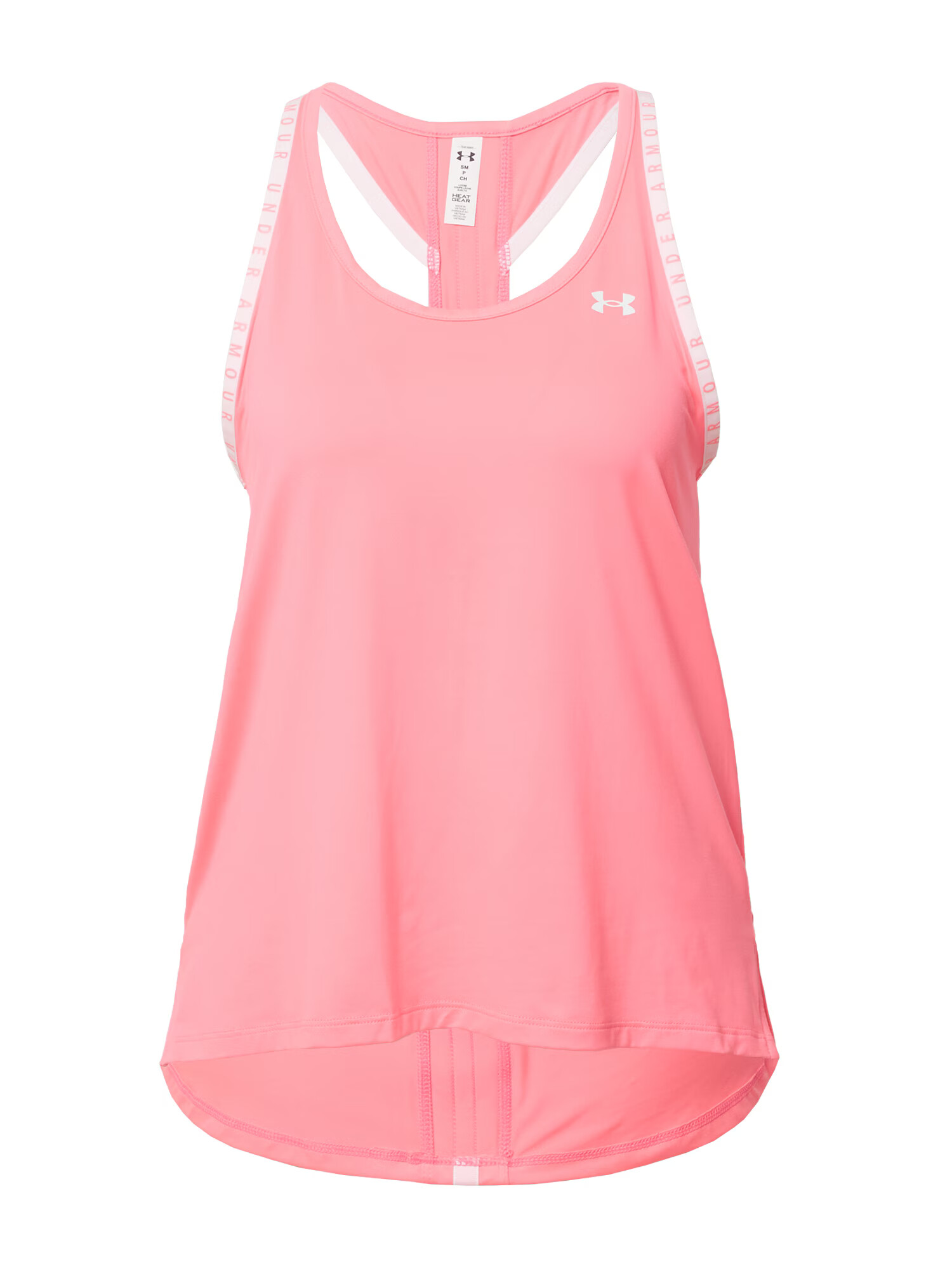 UNDER ARMOUR Sport top 'Knockout' roz / alb - Pled.ro