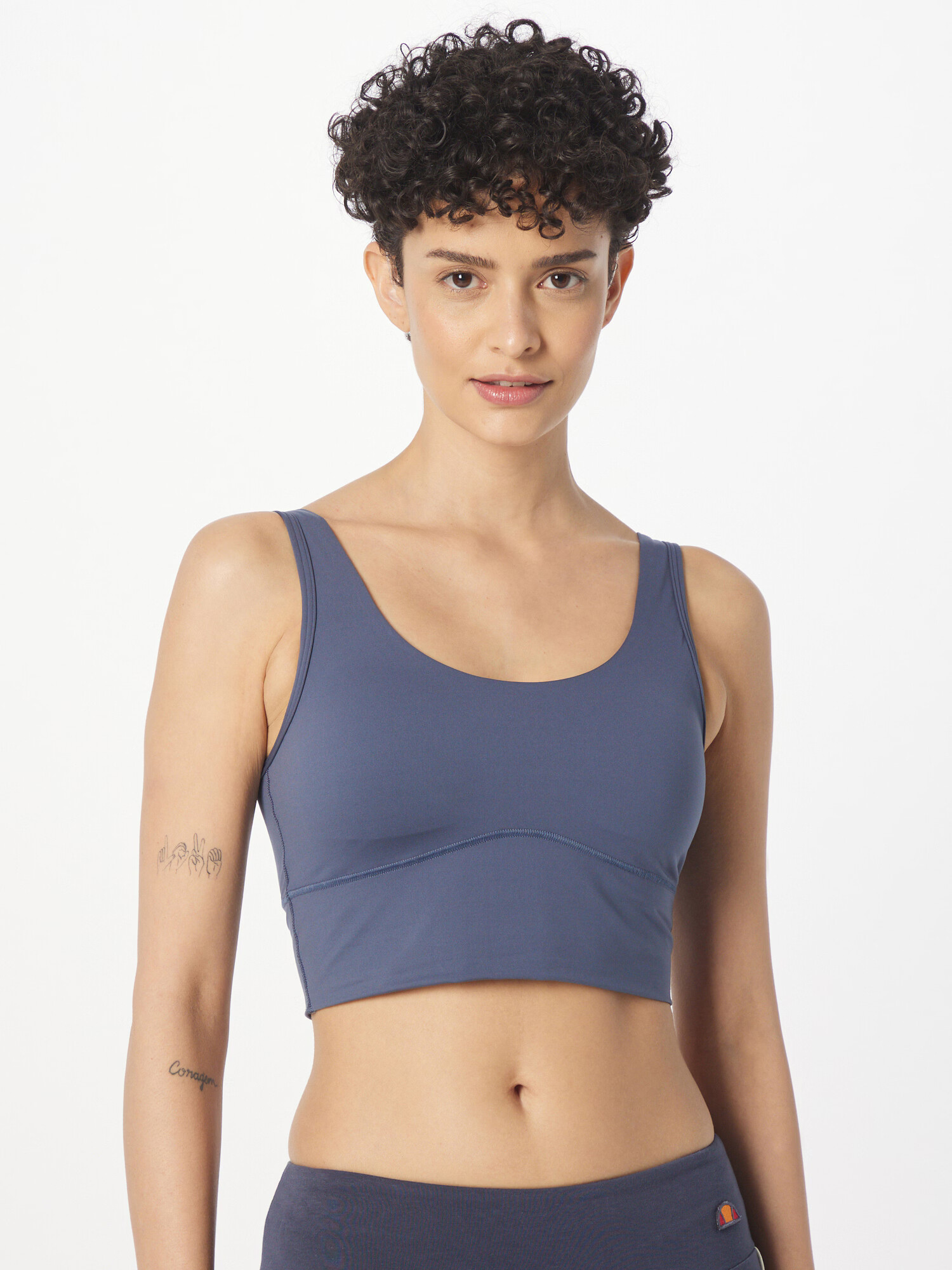 UNDER ARMOUR Sport top 'Meridian' gri închis / alb - Pled.ro