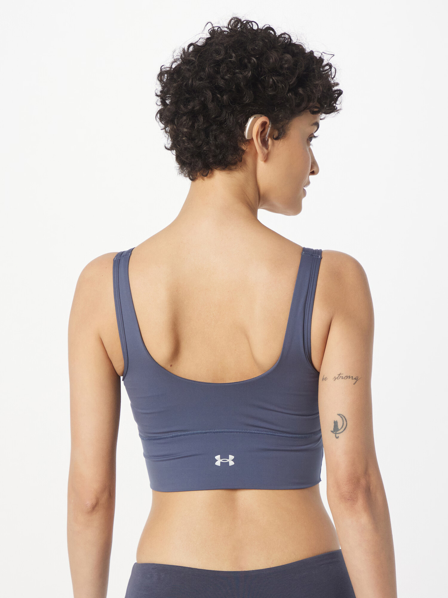 UNDER ARMOUR Sport top 'Meridian' gri închis / alb - Pled.ro