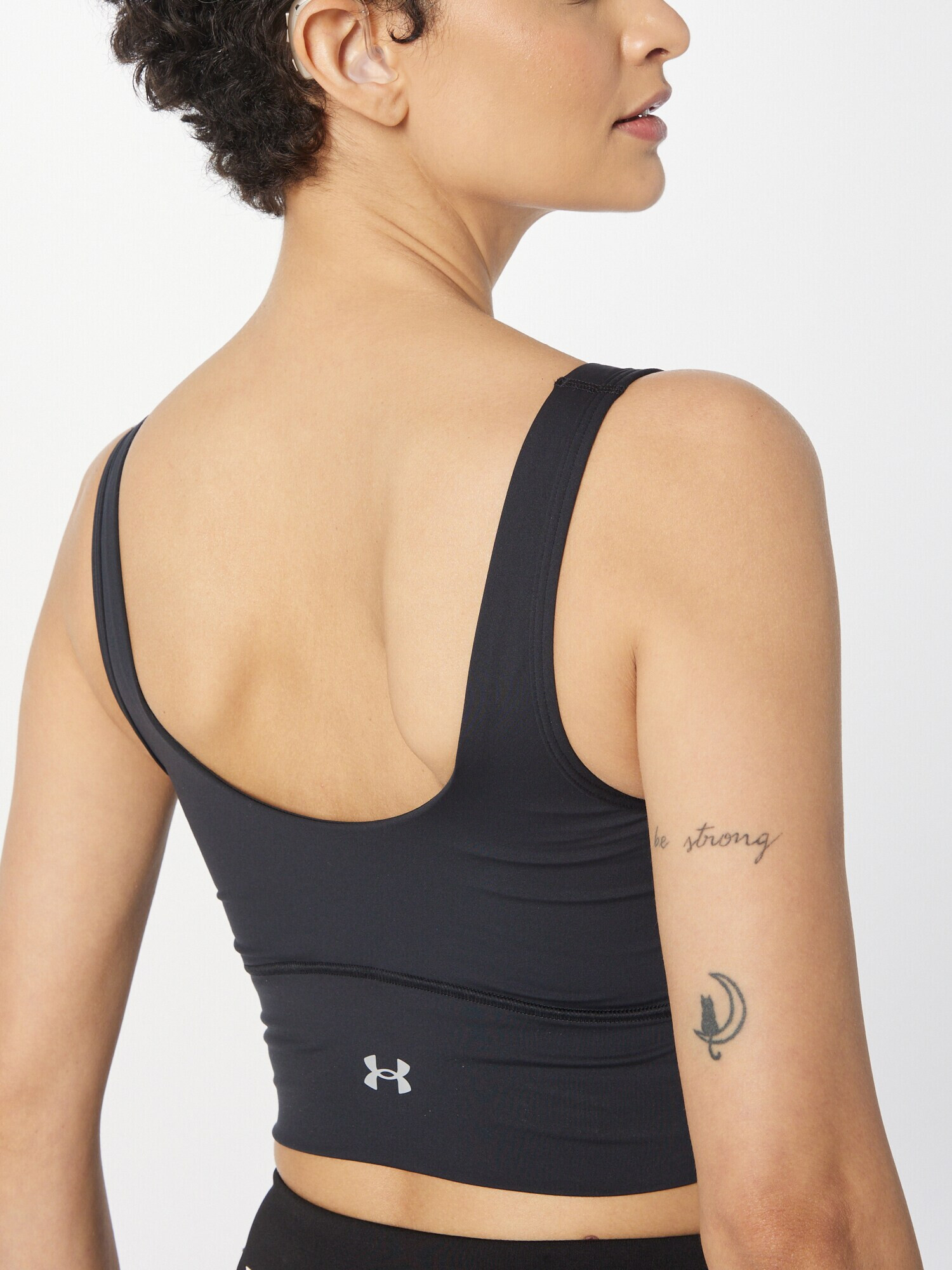 UNDER ARMOUR Sport top 'Meridian' negru / alb - Pled.ro