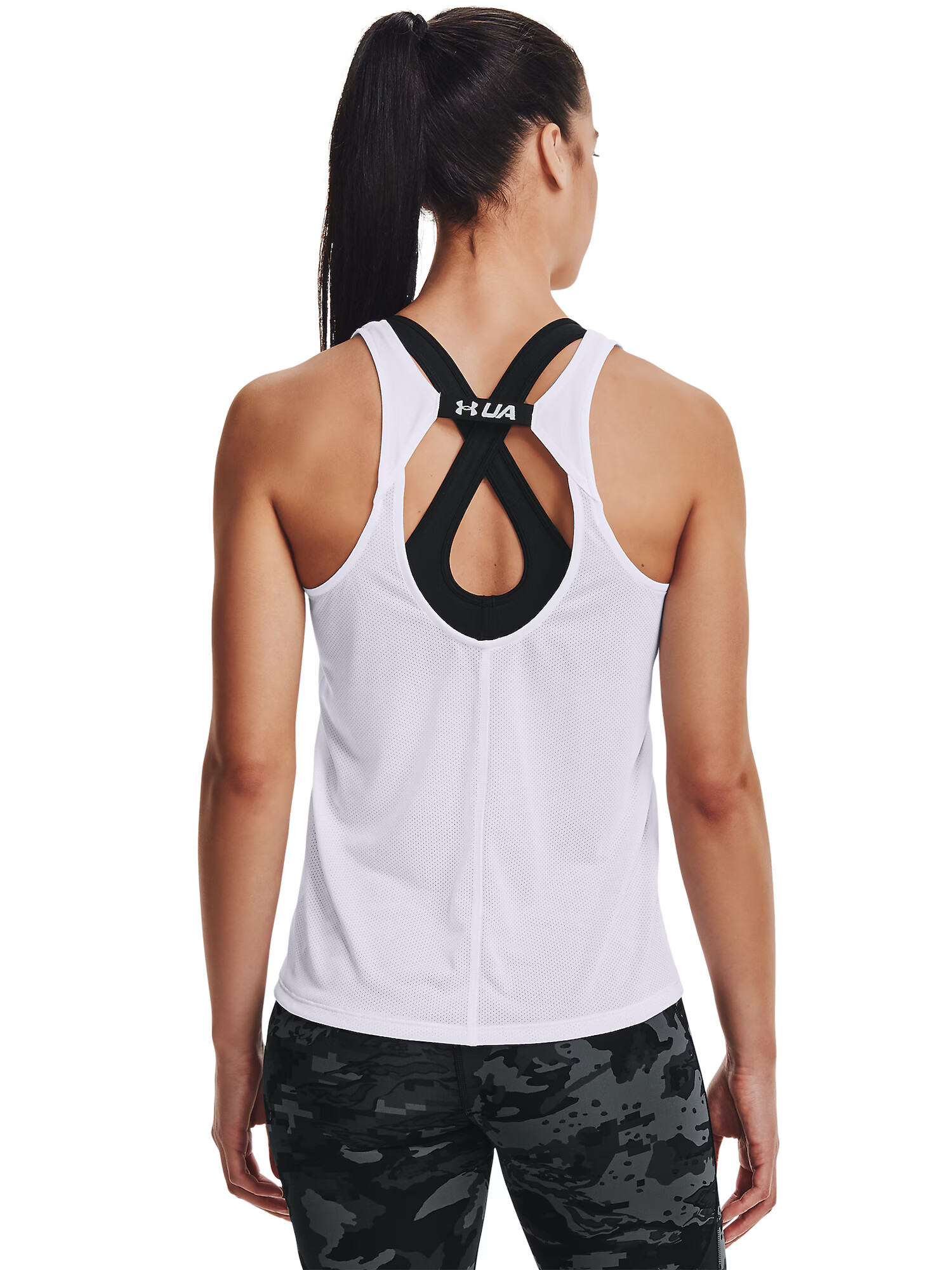 UNDER ARMOUR Sport top negru / alb - Pled.ro