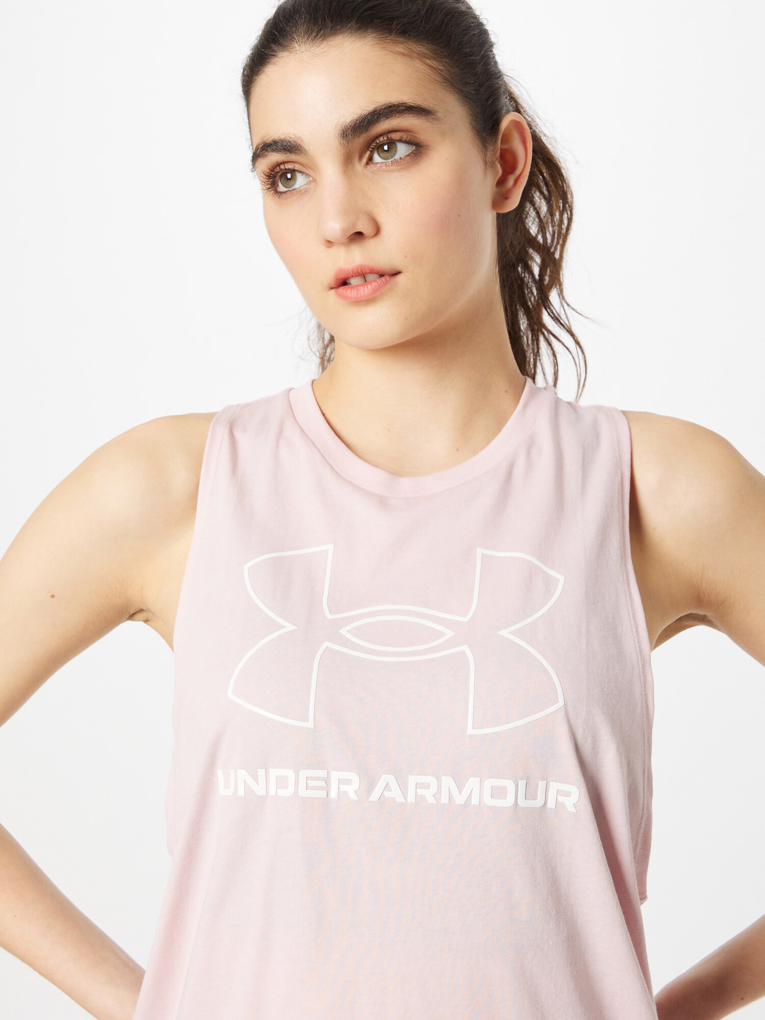 UNDER ARMOUR Sport top roz / alb - Pled.ro