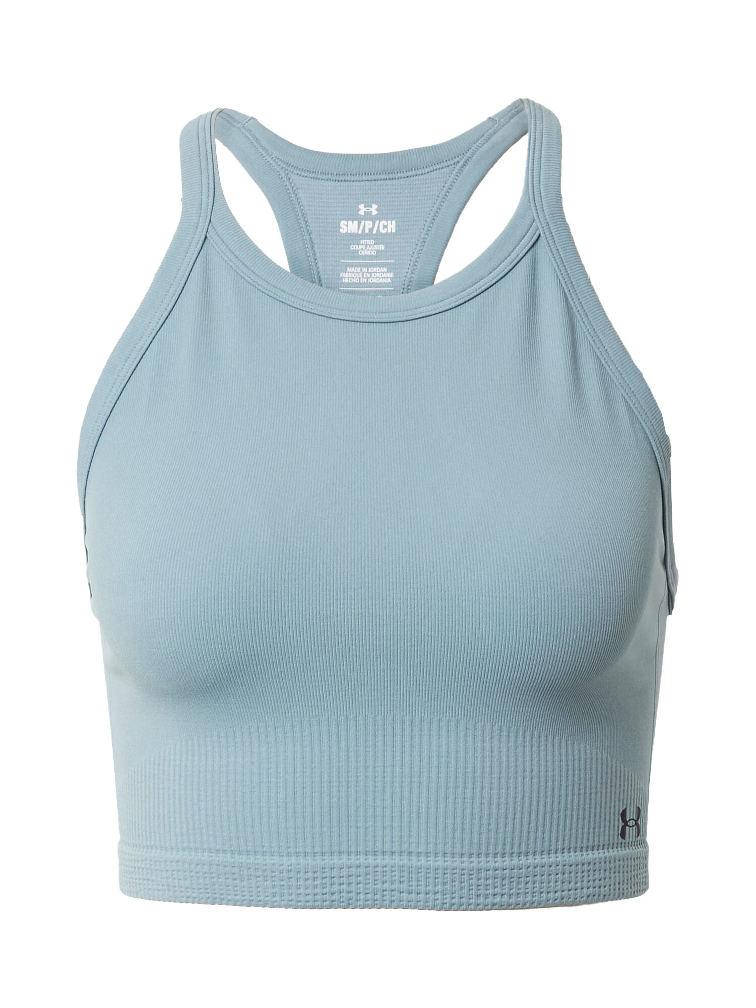 UNDER ARMOUR Sport top 'Rush' albastru fumuriu / gri / negru - Pled.ro