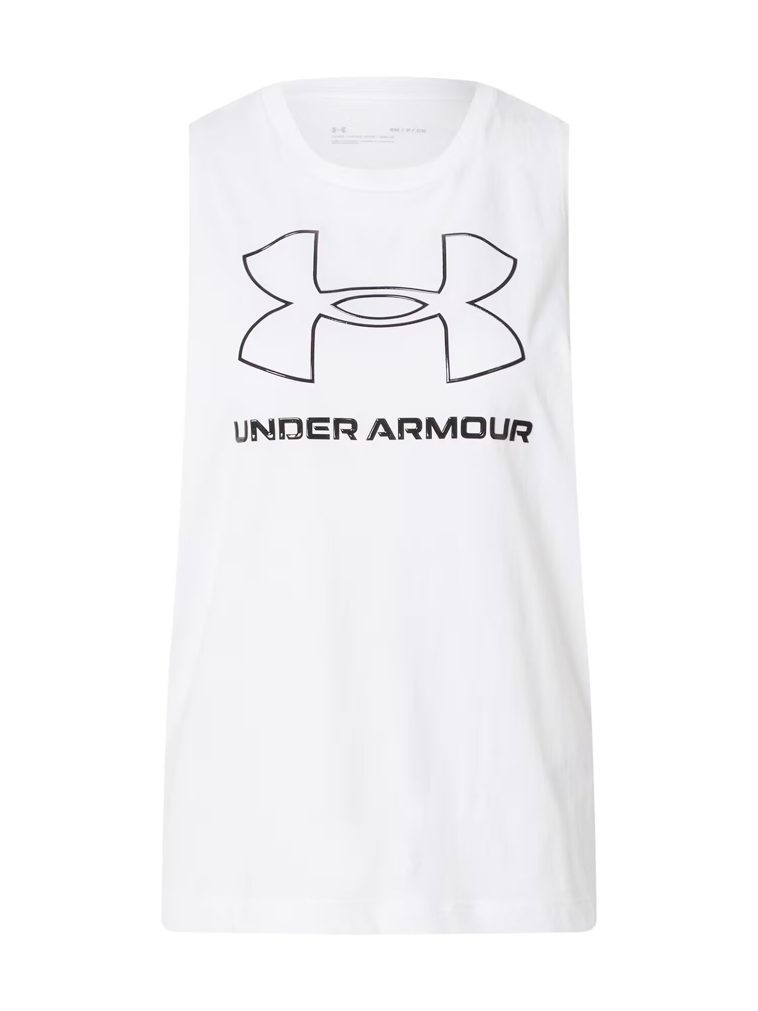 UNDER ARMOUR Sport top 'Sportstyle' negru / alb - Pled.ro