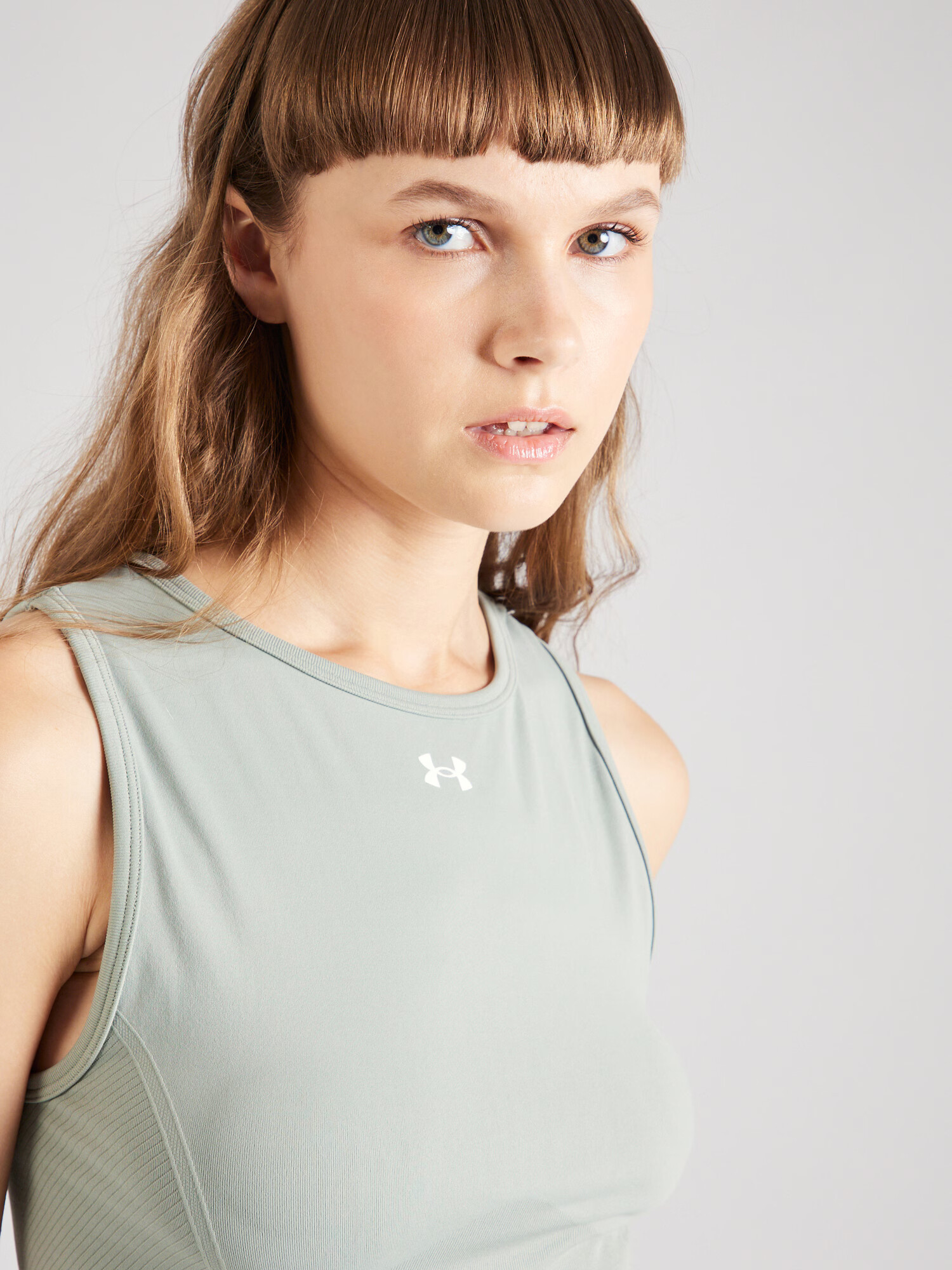 UNDER ARMOUR Sport top verde deschis / alb - Pled.ro