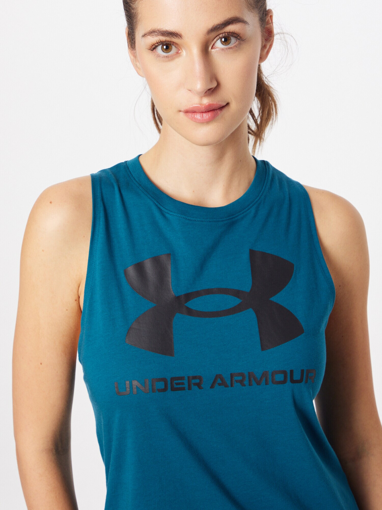 UNDER ARMOUR Sport top verde petrol / negru - Pled.ro