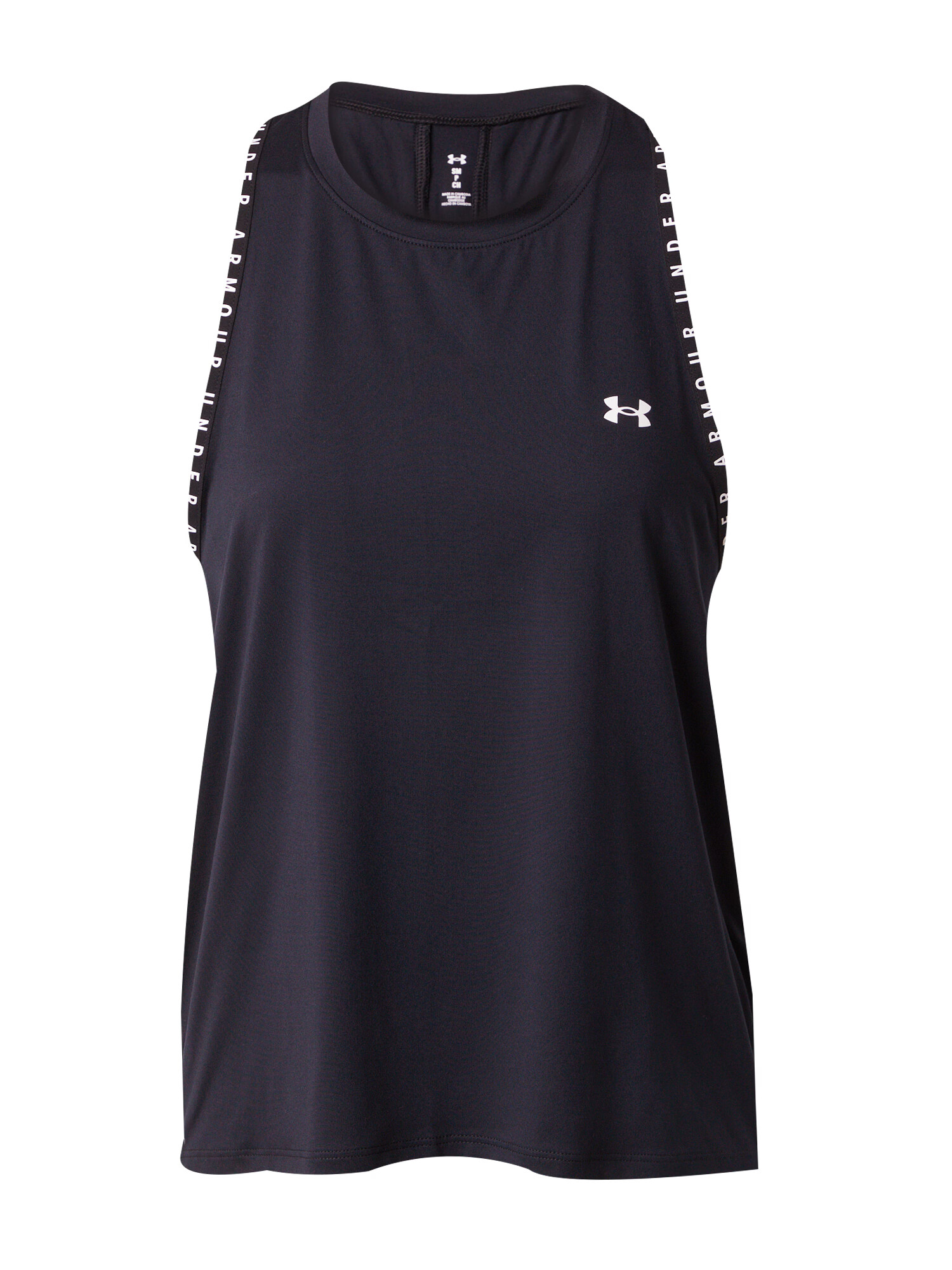 UNDER ARMOUR Sport top 'Knockout Novelty' negru / alb - Pled.ro