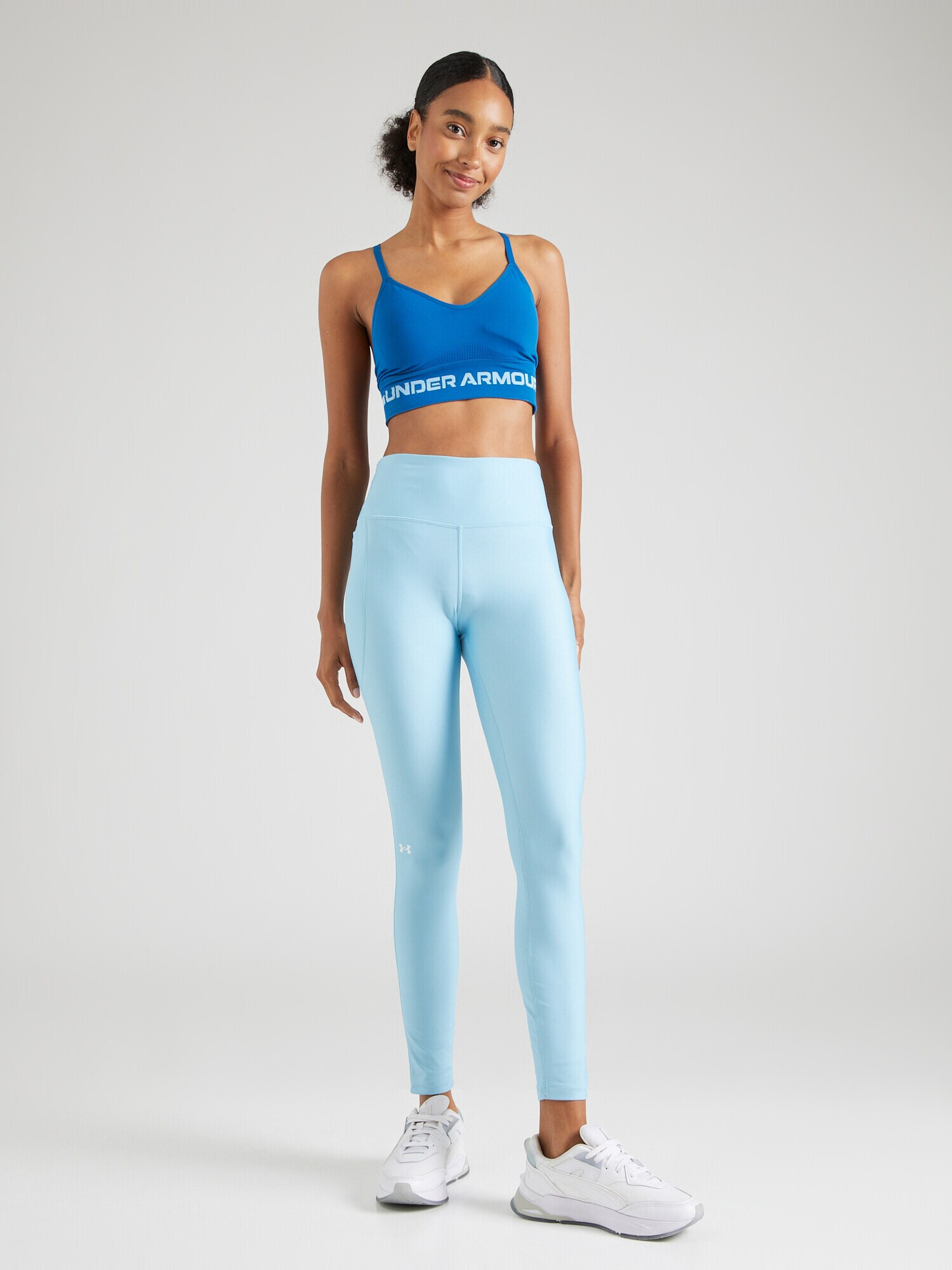 UNDER ARMOUR Sutien sport albastru / alb - Pled.ro