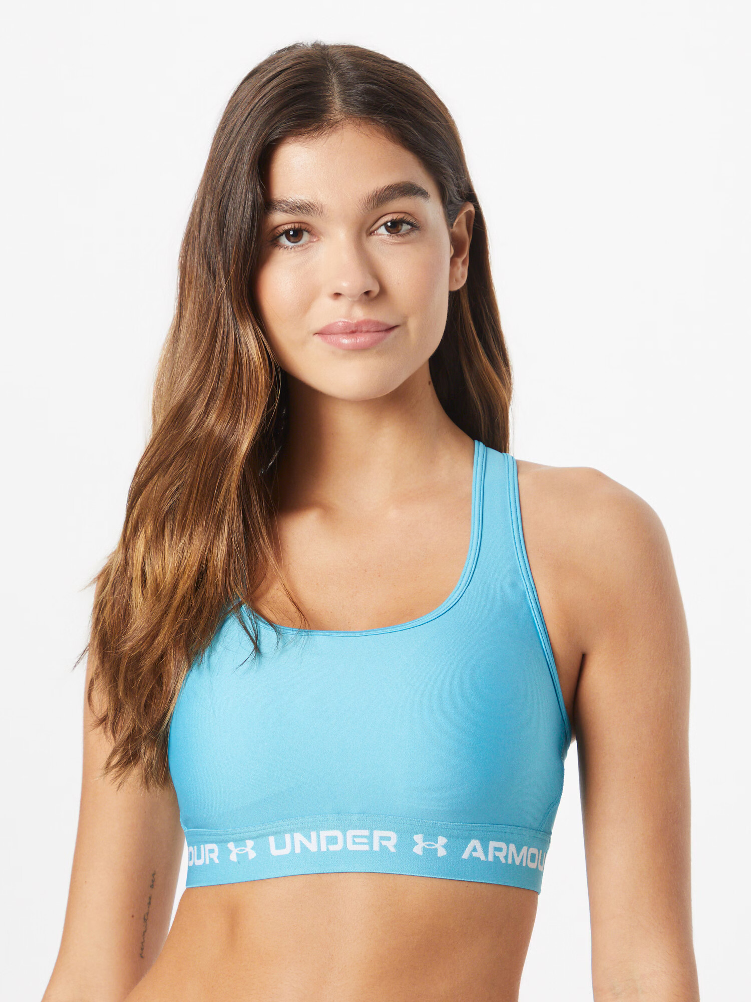 UNDER ARMOUR Sutien sport albastru deschis / alb - Pled.ro