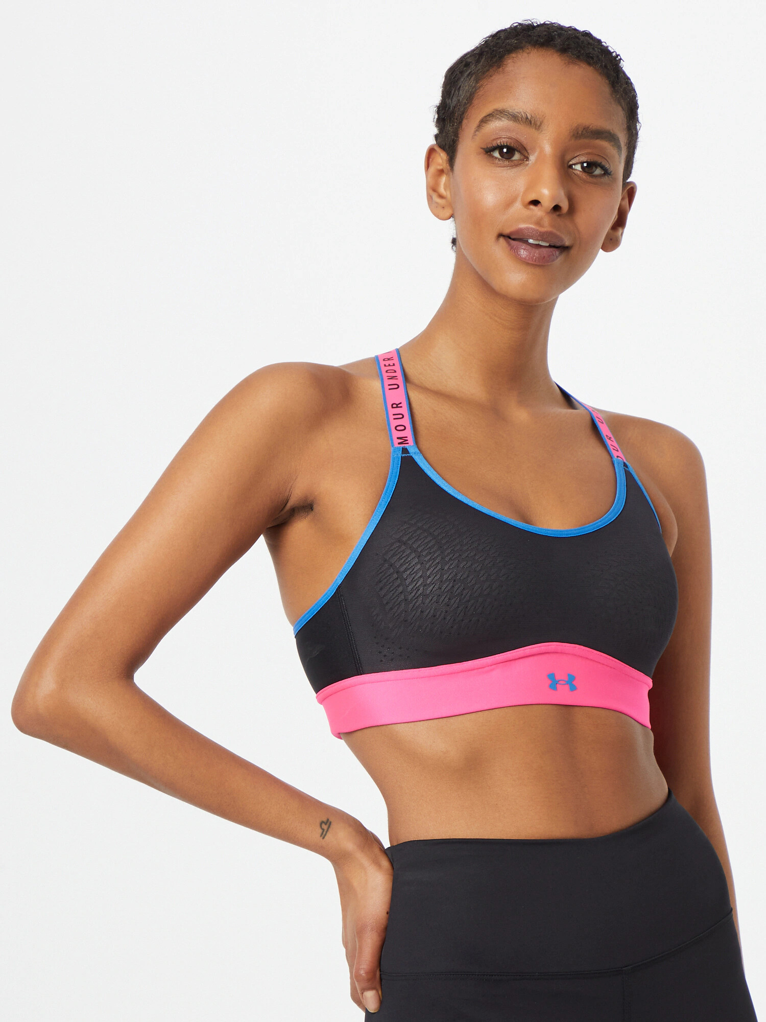 UNDER ARMOUR Sutien sport albastru / roz / negru - Pled.ro