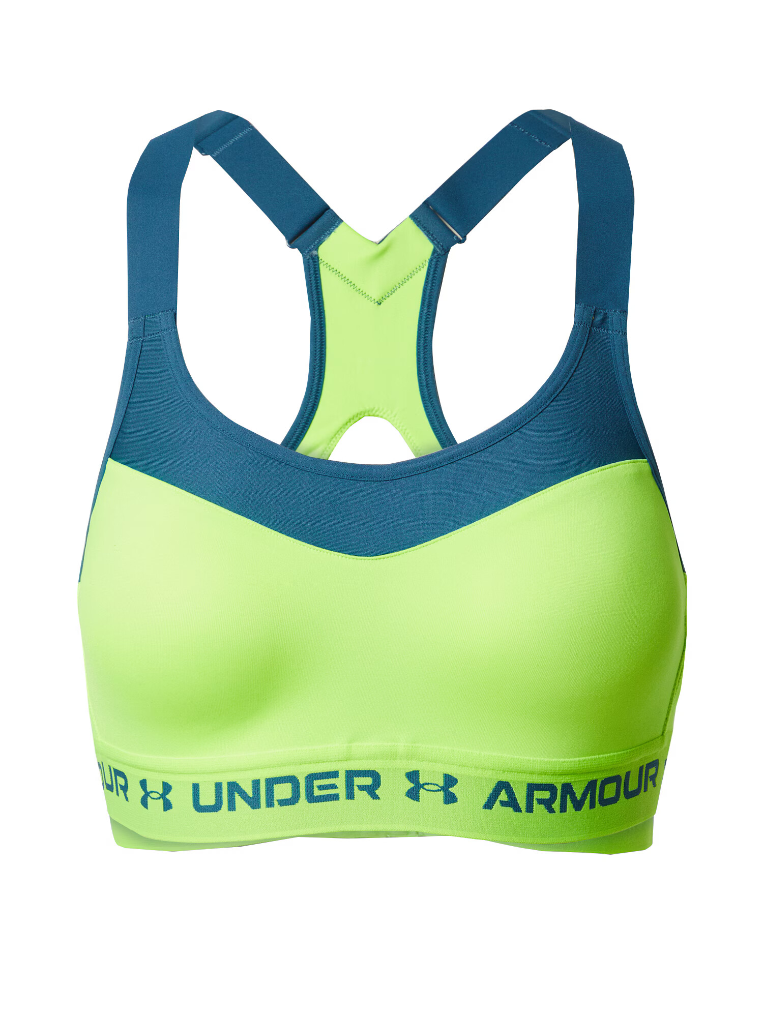 UNDER ARMOUR Sutien sport azuriu / verde deschis - Pled.ro