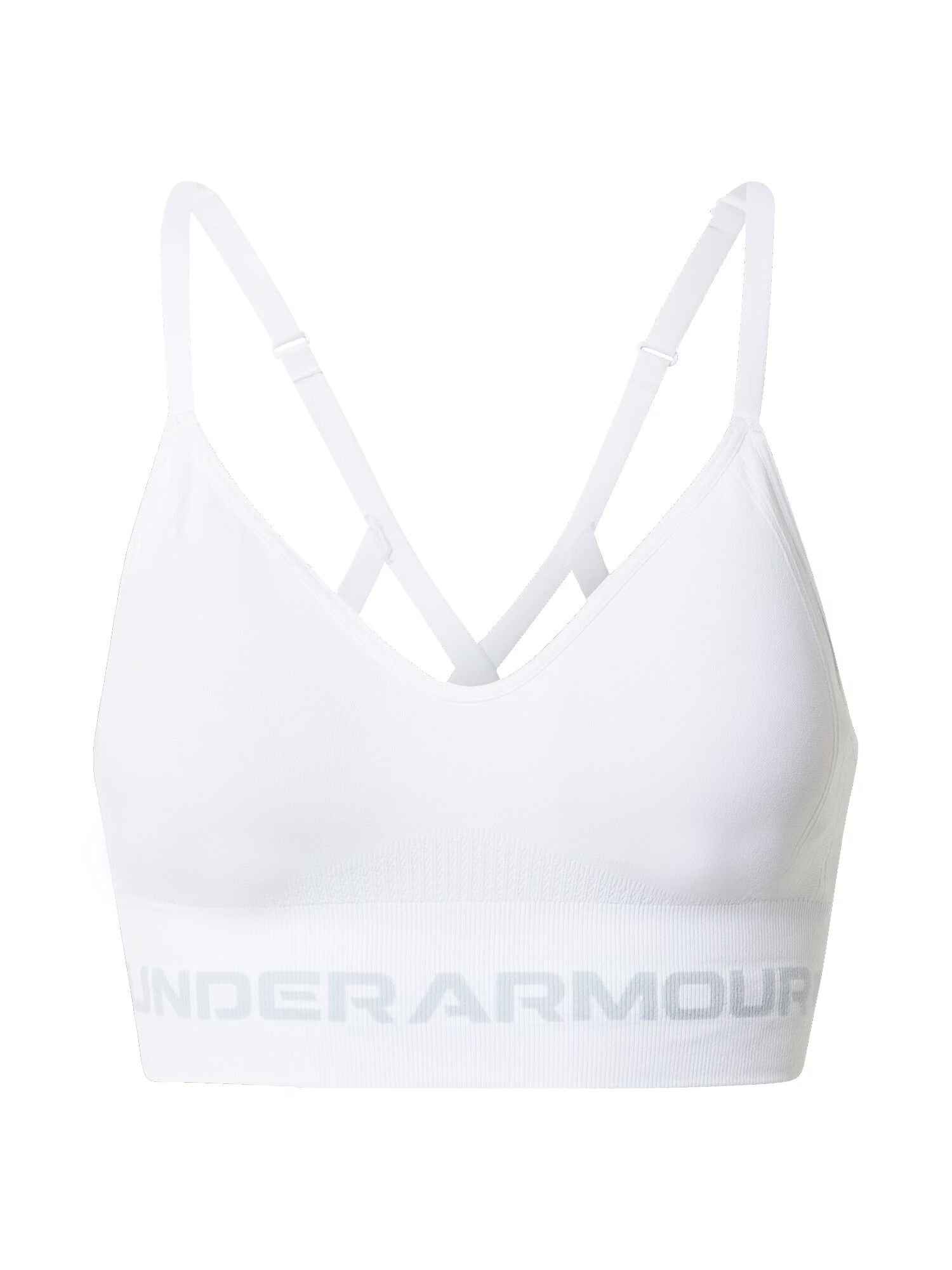 UNDER ARMOUR Sutien sport gri deschis / alb - Pled.ro