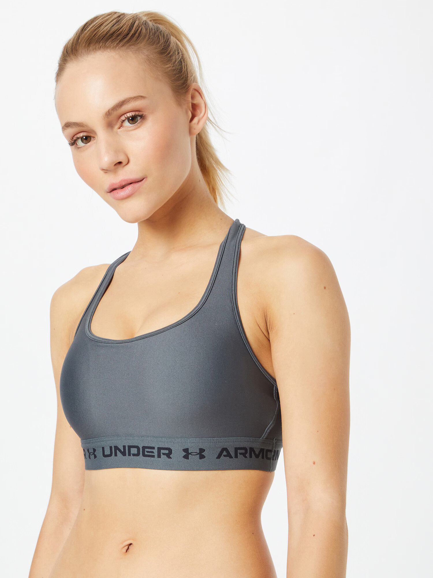 UNDER ARMOUR Sutien sport gri închis / negru - Pled.ro