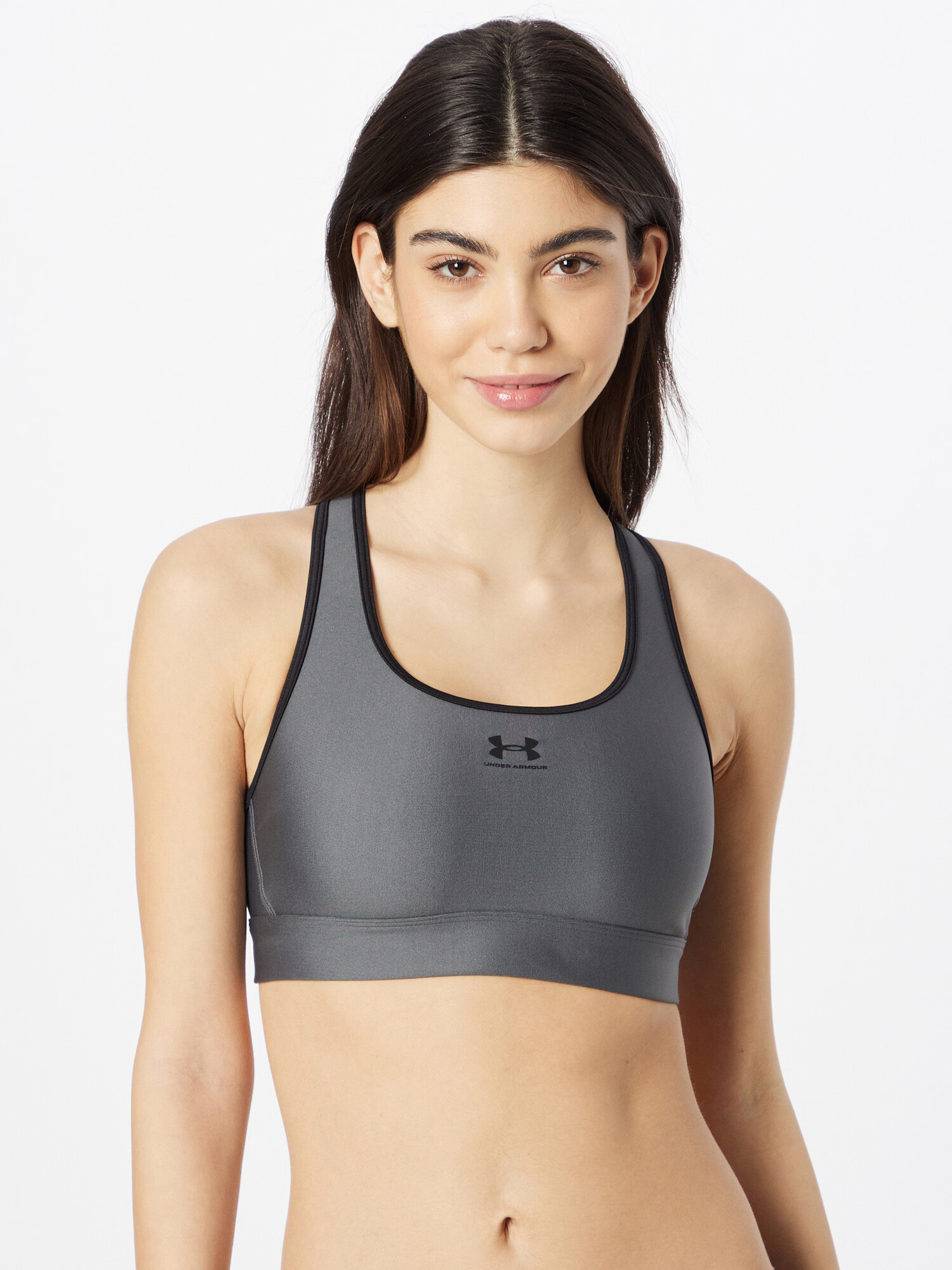 UNDER ARMOUR Sutien sport 'Authentics' gri închis / negru - Pled.ro