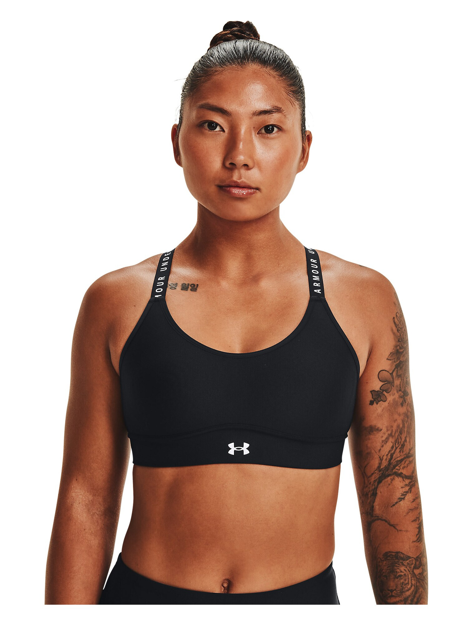 UNDER ARMOUR Sutien sport 'Infinity' negru / alb - Pled.ro