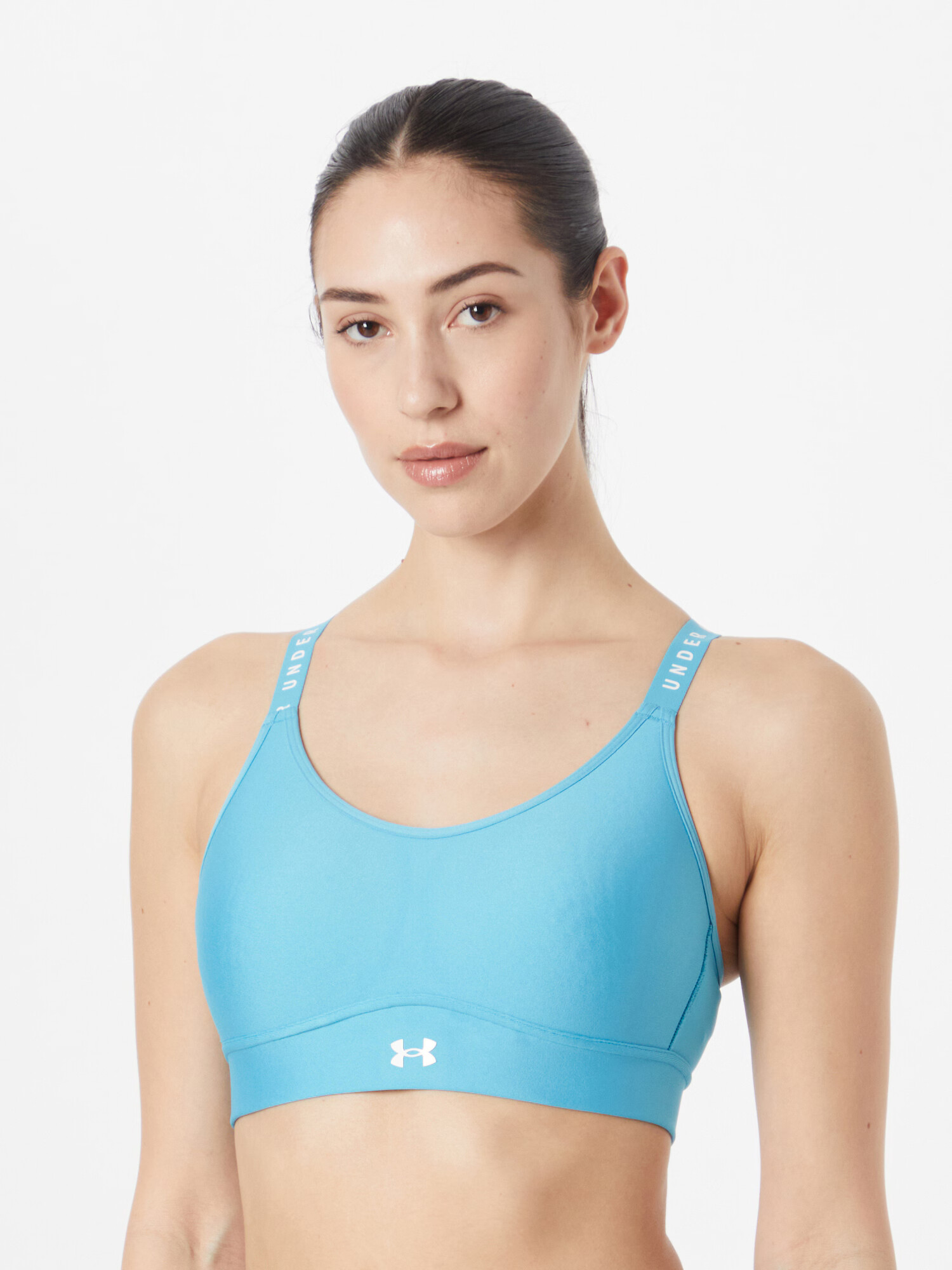 UNDER ARMOUR Sutien sport 'Infinity' turcoaz / alb - Pled.ro