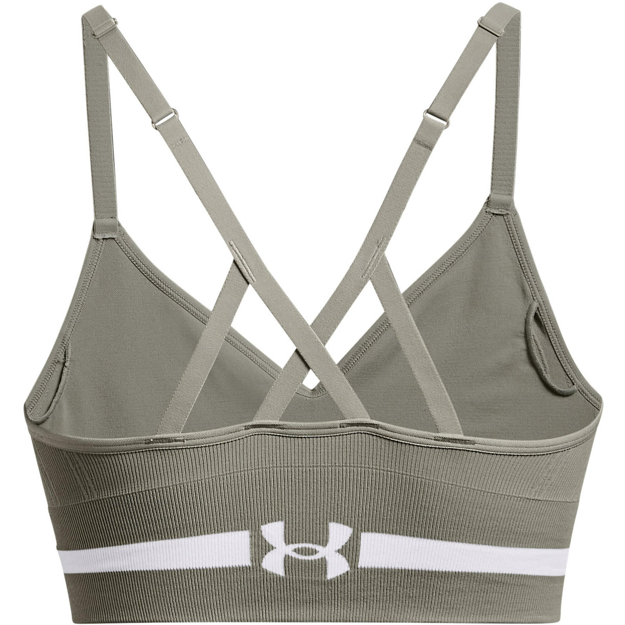 UNDER ARMOUR Sutien sport kaki / alb - Pled.ro