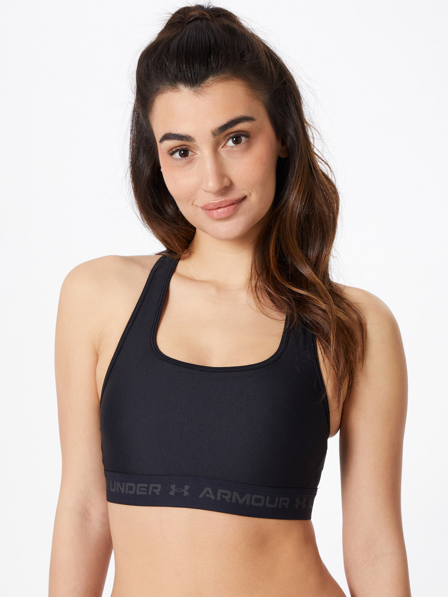 UNDER ARMOUR Sutien sport pământiu / negru - Pled.ro