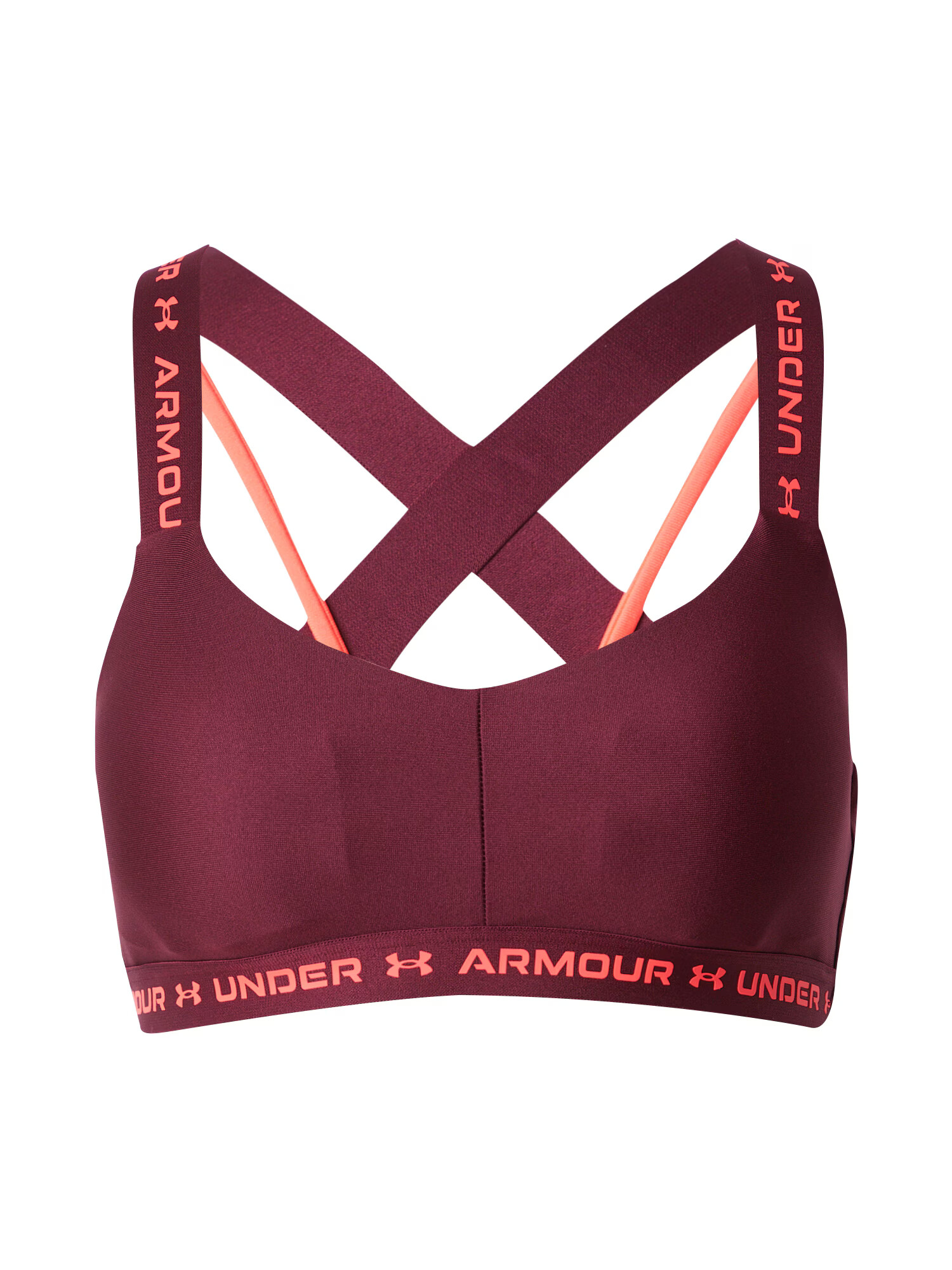 UNDER ARMOUR Sutien sport portocaliu piersică / roșu bordeaux - Pled.ro