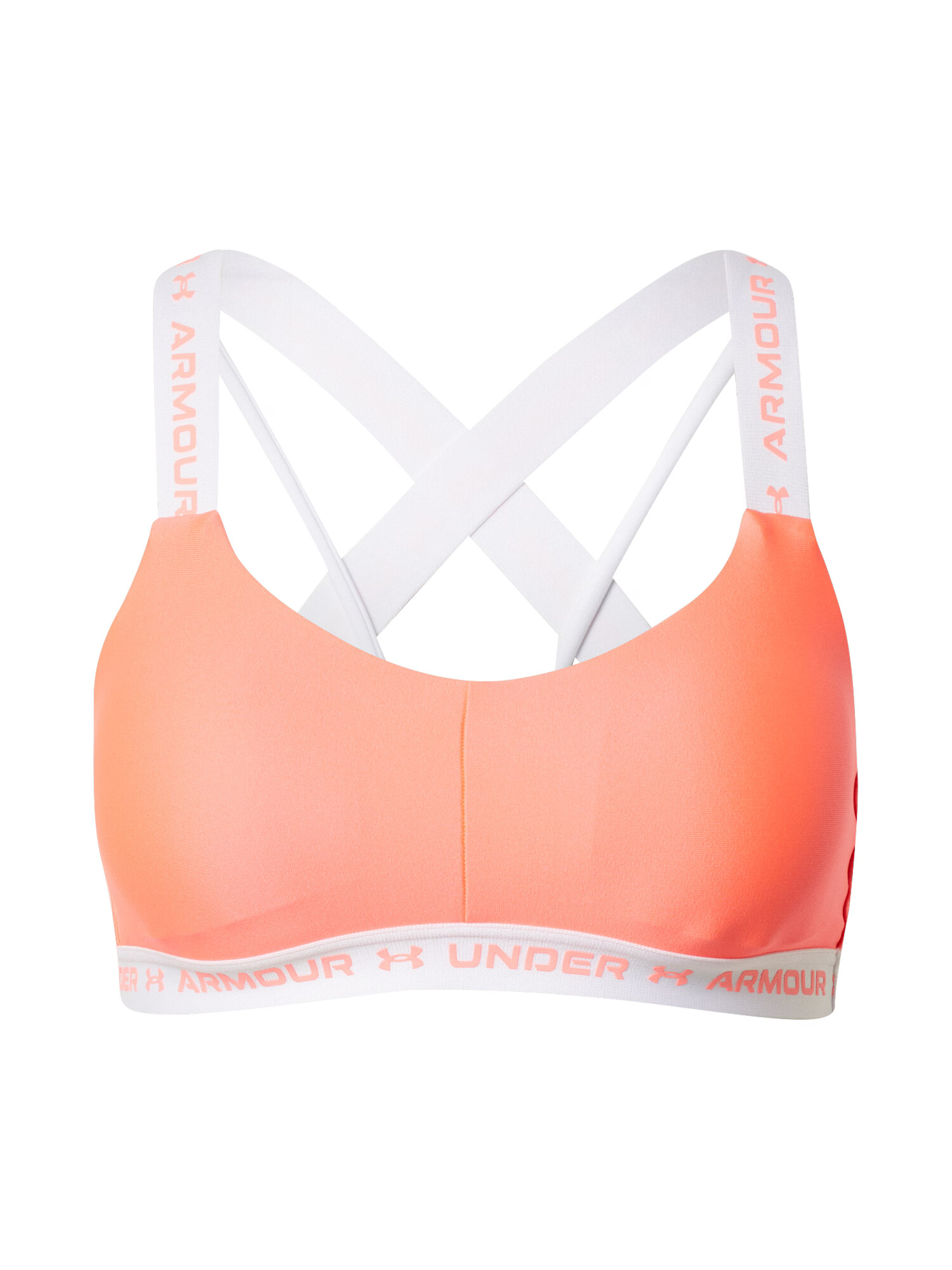 UNDER ARMOUR Sutien sport portocaliu somon / alb - Pled.ro