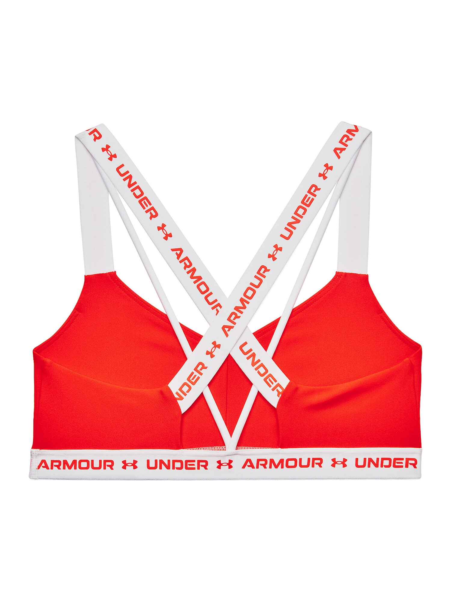 UNDER ARMOUR Sutien sport roșu orange / alb - Pled.ro